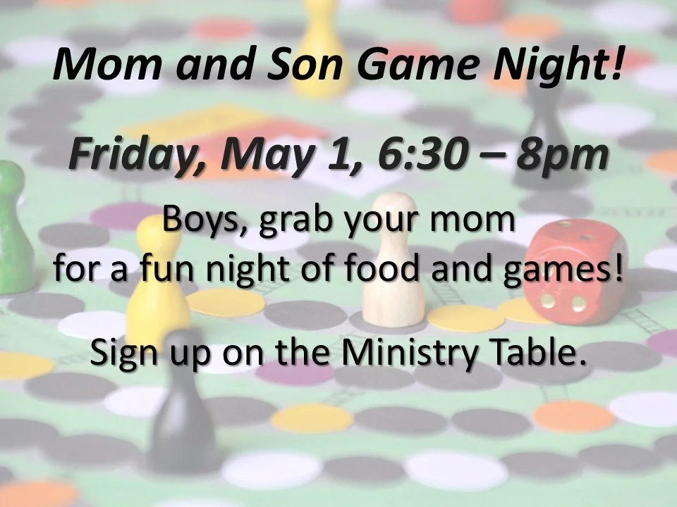 Mom and Son Game Night