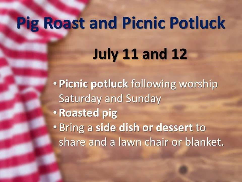 Pig roast + Potluck 