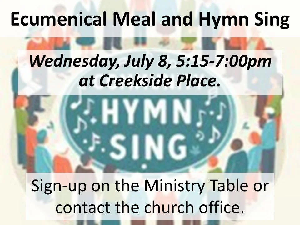 Ecumenical Meal and hymn sing