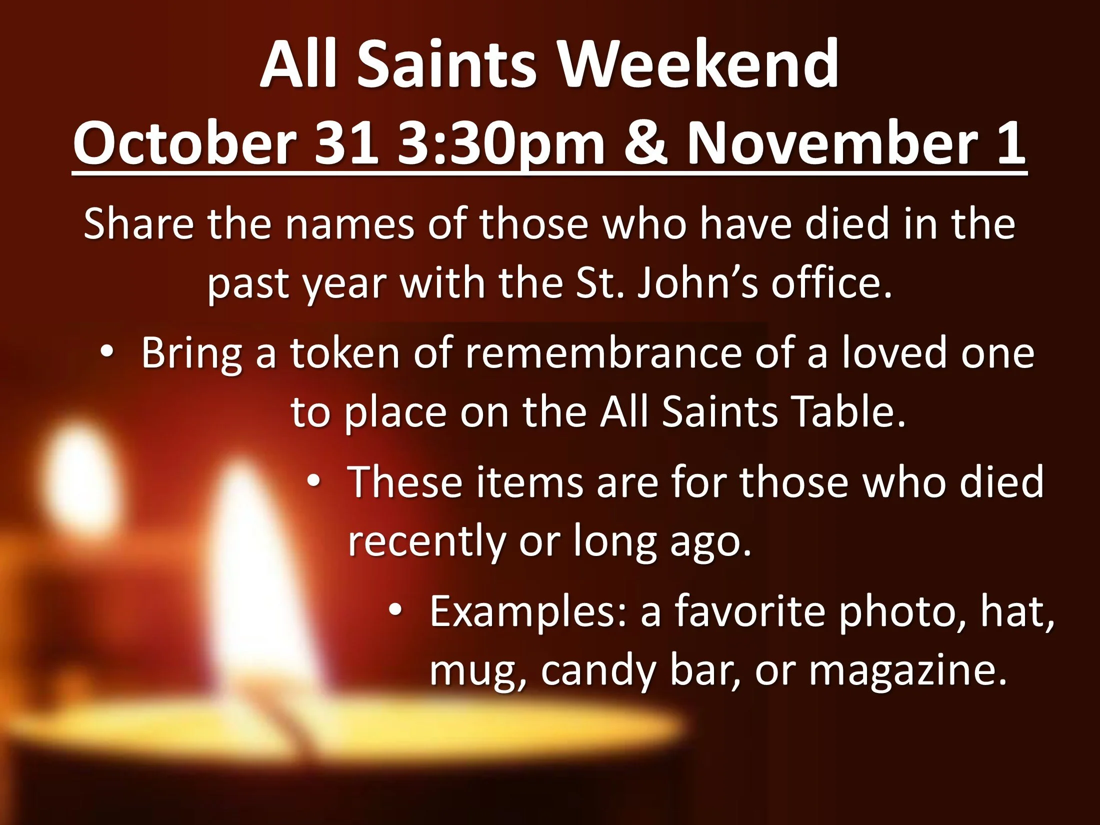 All Saints worship