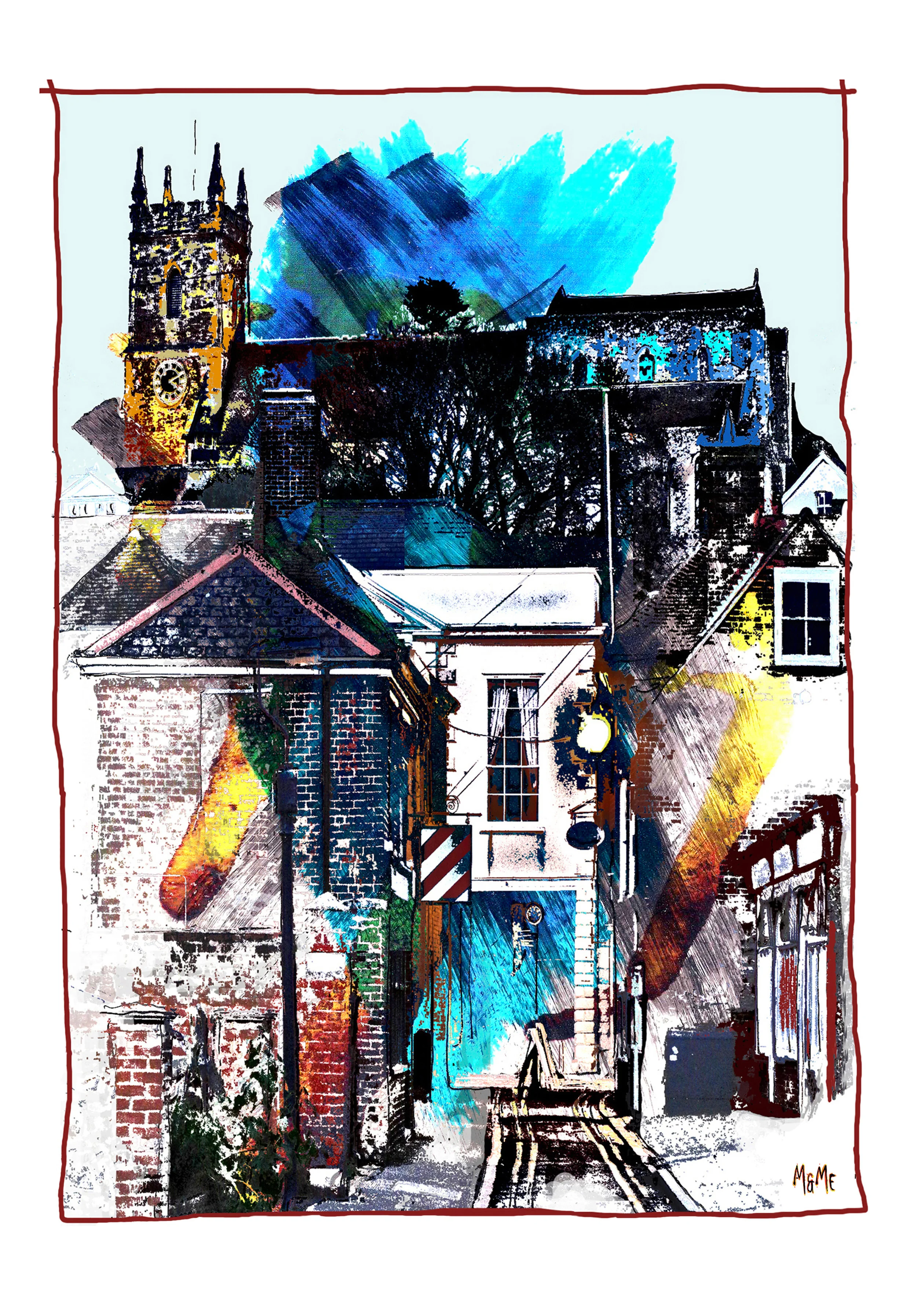 Night on Marine Walk Street Hythe