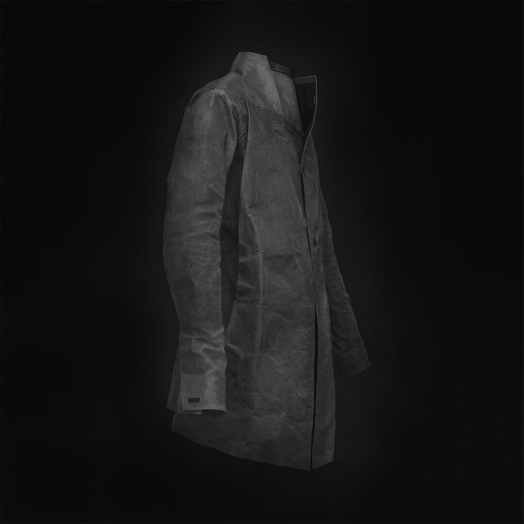 ⁣GREY REAPER - ECCO Leather 2016⠀
⠀
Dyneema Bonded Leather Coat for the film THE PASSENGER⠀
Grey Reaper Trench-Rider⠀
⠀
-⠀
⠀
Here is a whole list of techniques employed in making such a deceptively minimised look:⠀
⠀
It begins with a folded single pi