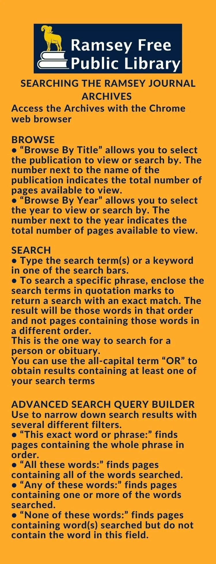 Library Archive — Ramsey Free Public Library Events for Kids in Bergen County NJ Borrow