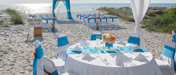 Treasure Island Reception Florida Sunset Beach Wedding