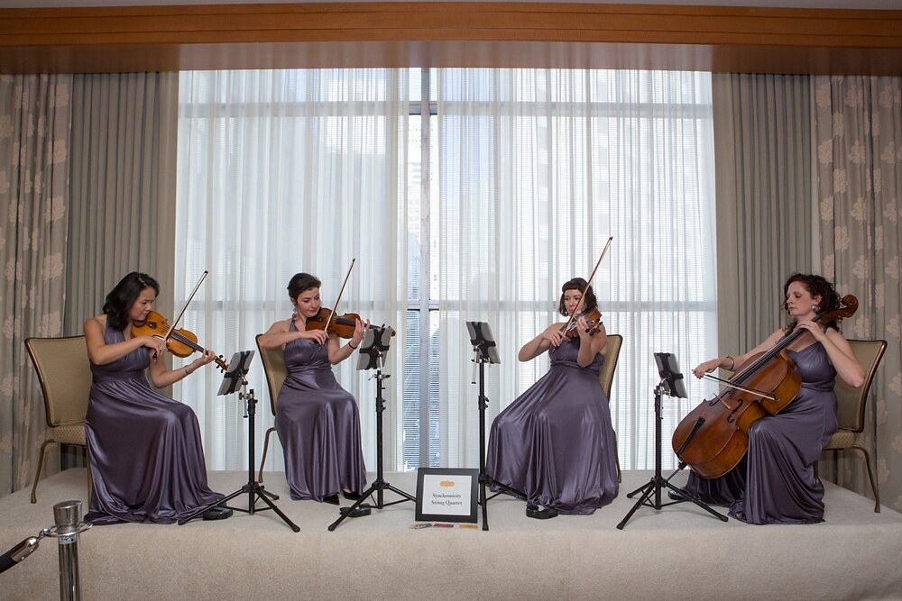  An on-stage awards band playing for Prometheus Real Estate recipients. 