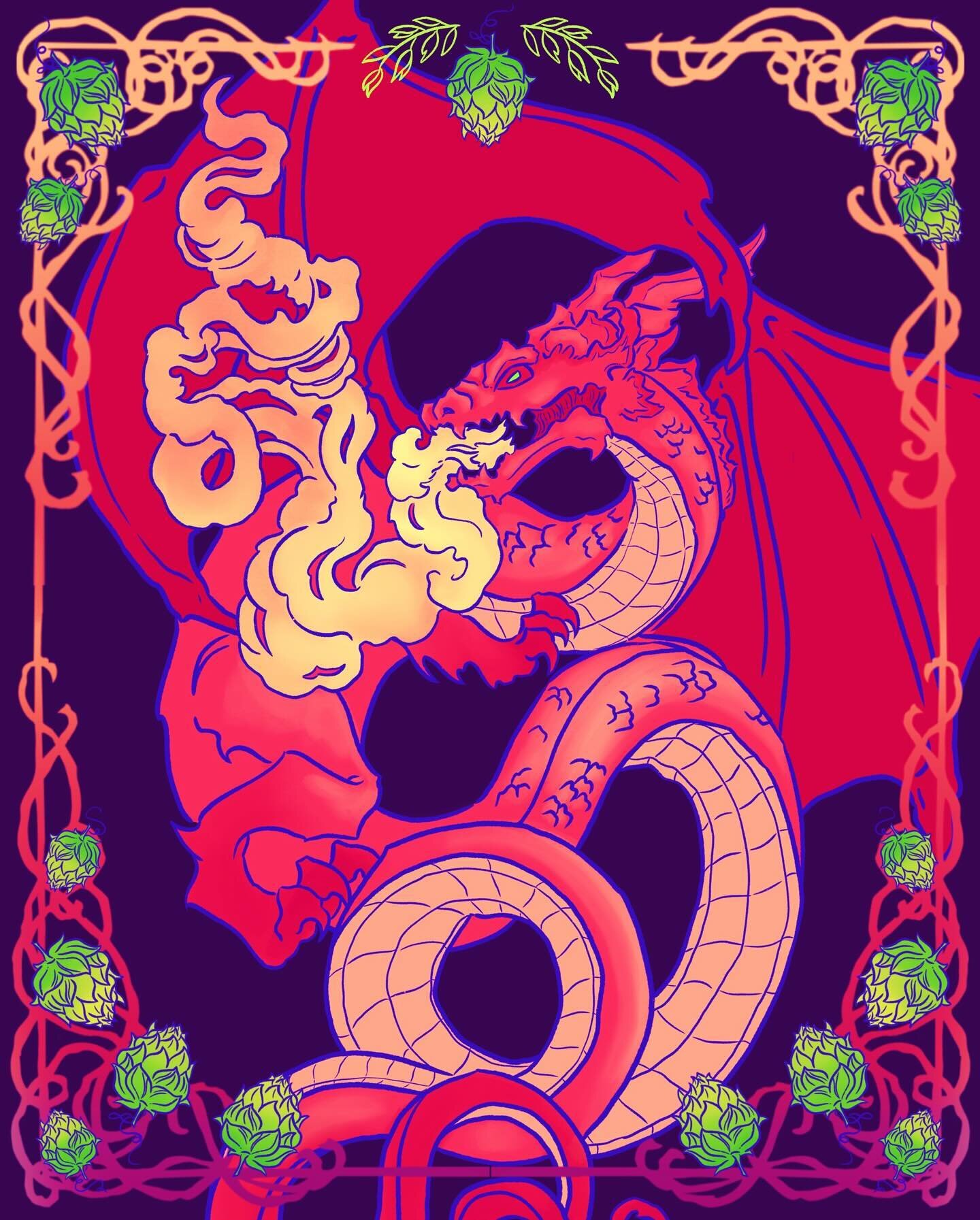 Another bit of dragon post for the upcoming Year of the Dragon! 
-
-
-
#dragonart #yearofthedragon #dragon #fantasyart #nerdart #graphicart #illustrationart #olympiaartist