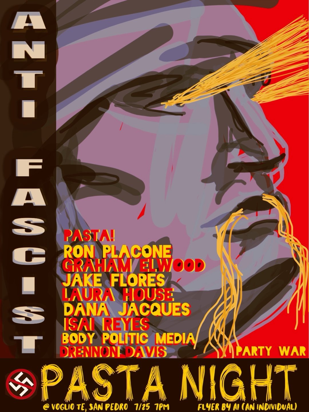San Pedro, CA - Anti-Fascist Pasta PARTY/SHOW - Voglio Te