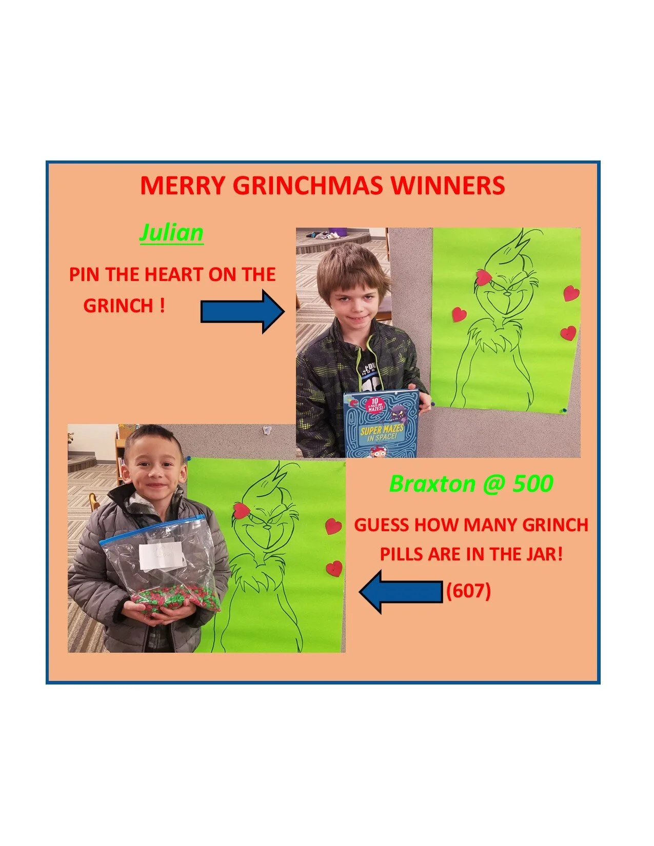 MERRY GRINCHMAS! WINNERS