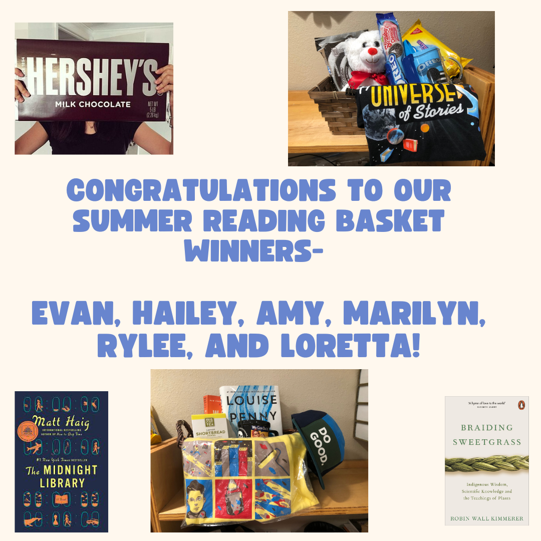 Congratulations to the summer reading basket winners!