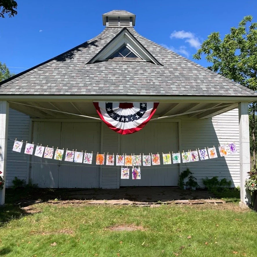 Thank you to everyone who came out today for the squirt gun painting party! It went fairly well for a first-time event and the drying pictures make the carriage house look great!