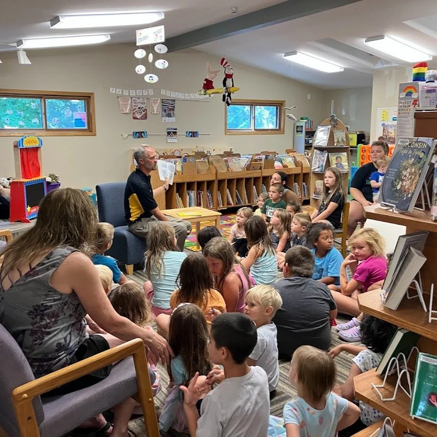 Thank you to everyone who came to our last storytime of the summer! 

And a big thank you to Mr. Larrabee for sharing with us his children's favorite books: &quot;Should I Share My Ice Cream?&quot; by Mo Willems and &quot;One Fish, Two Fish, Red Fish