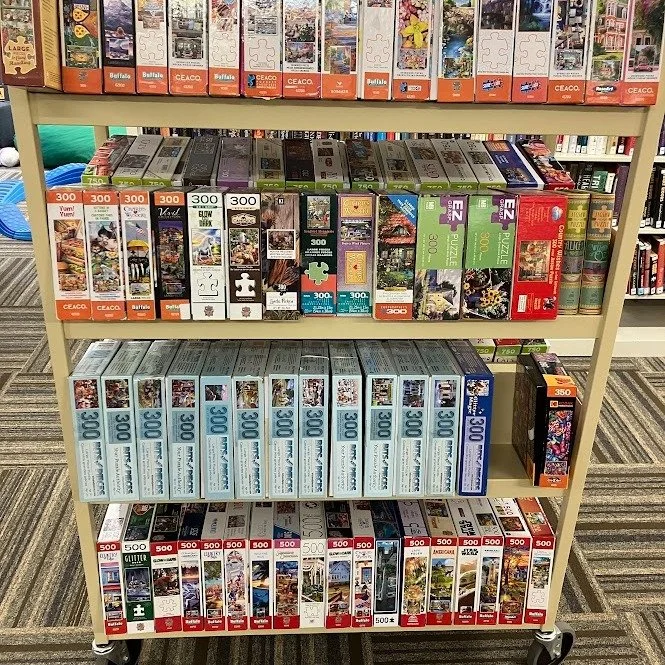 Did you know that we have dozens of puzzles available for checkout? Stop by and check out our selection! 🧩