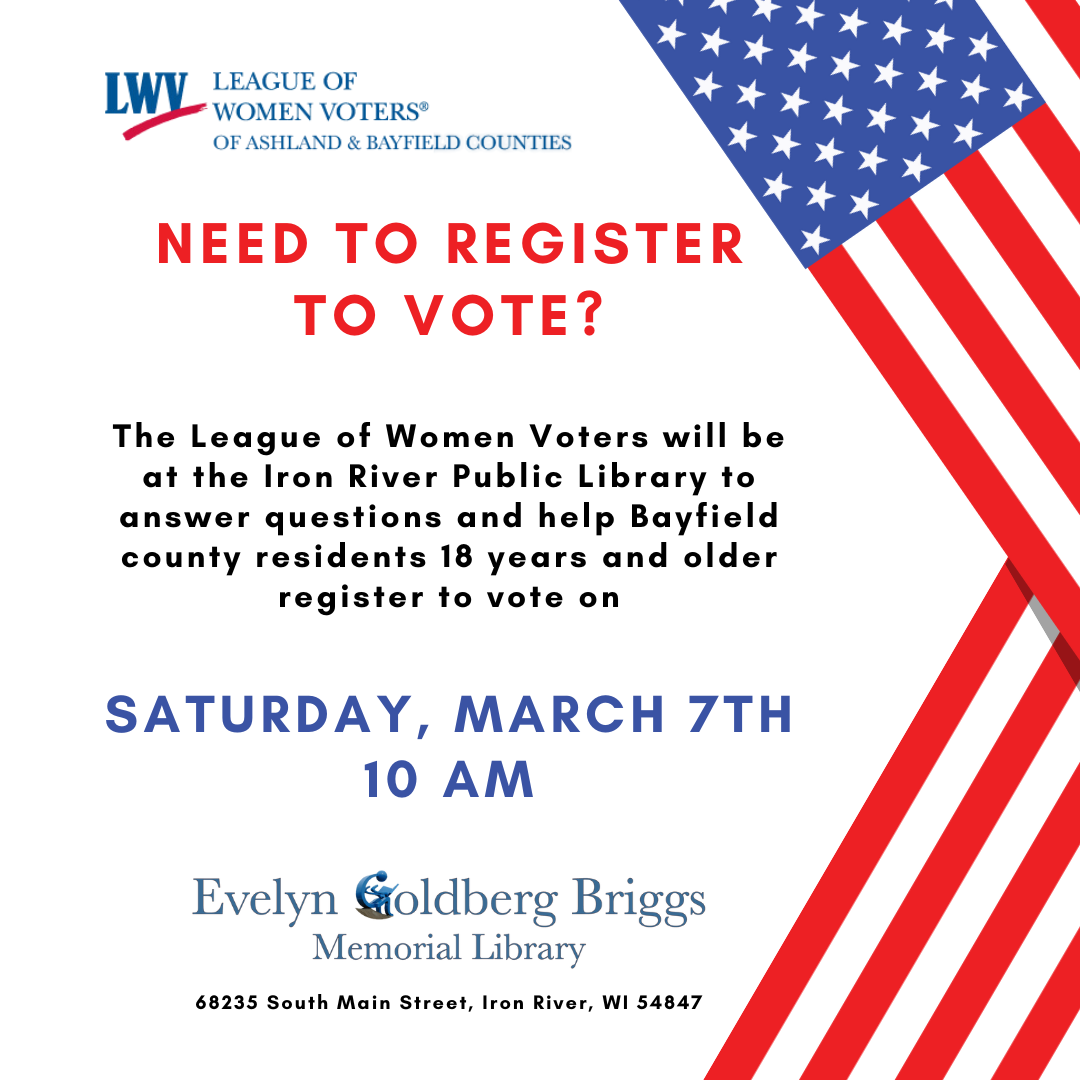 Register to Vote with the League of Women Voters!