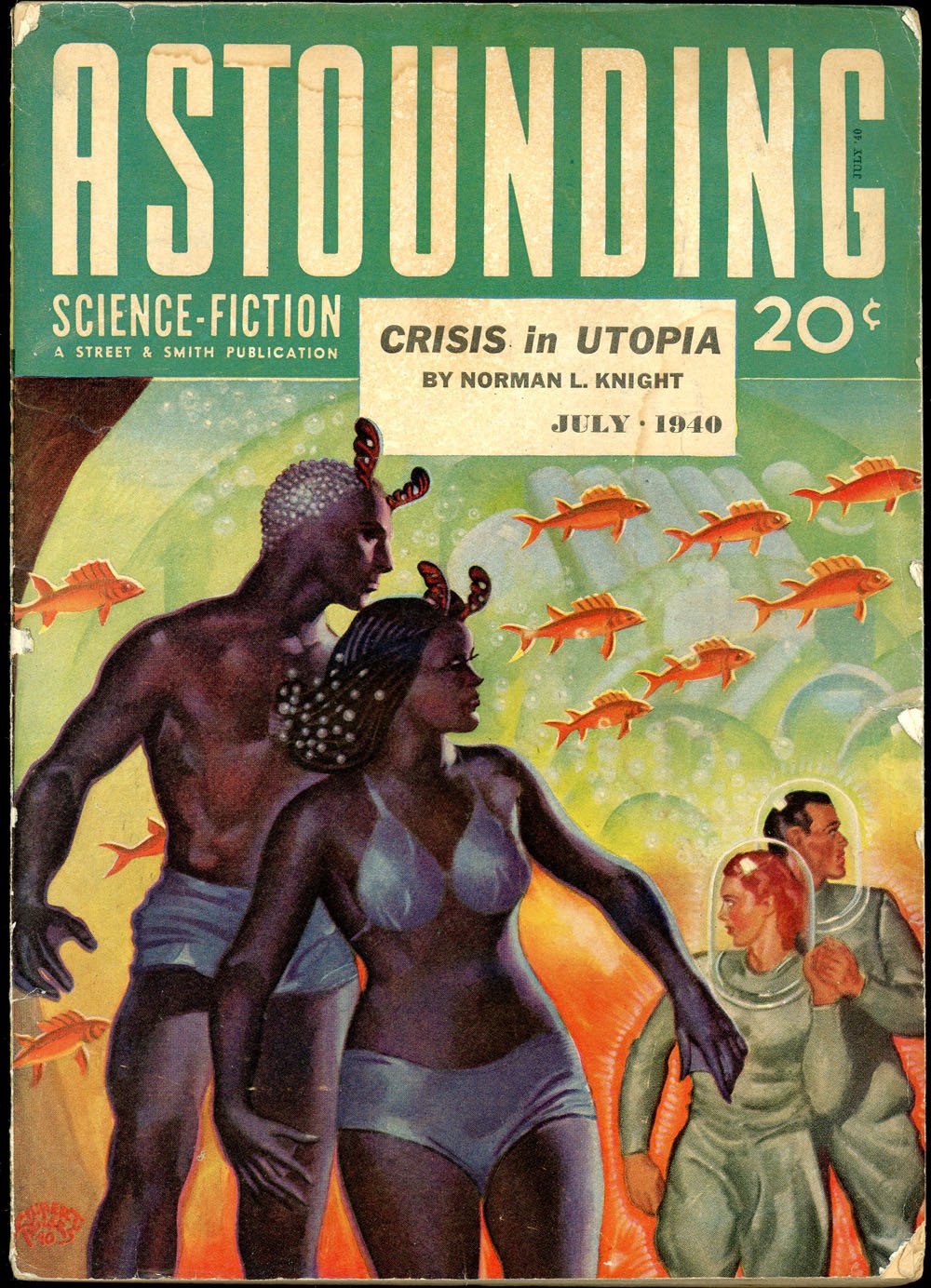 Astounding science-fiction: crisis in utopia by norman l knight