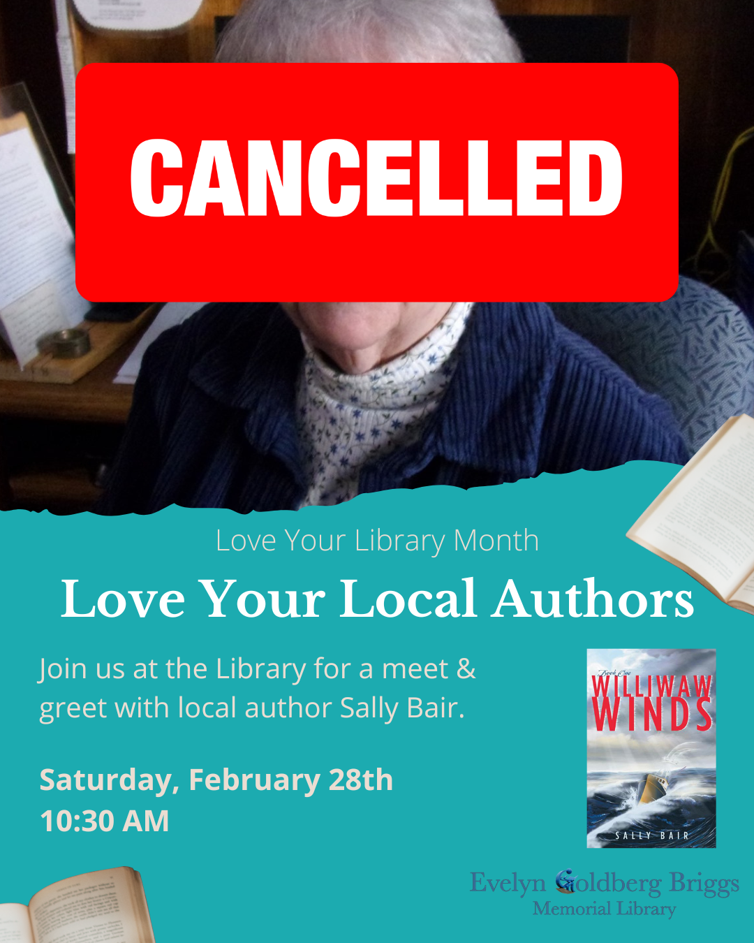 CANCELLED - Love Your Local Authors - Meet &amp; Greet with Sally Bair