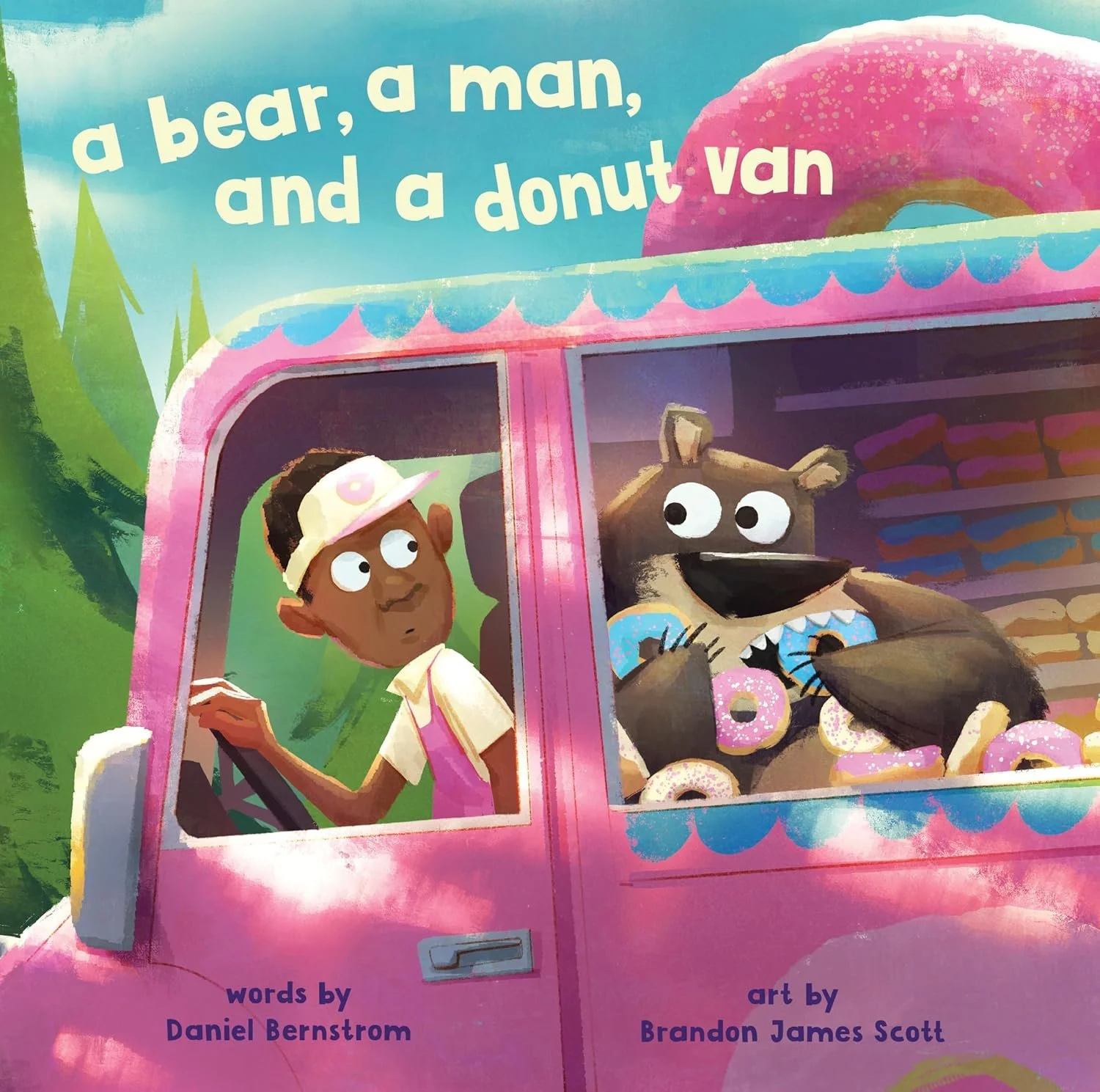 a bear, a man, and a donut van by daniel bernstrom