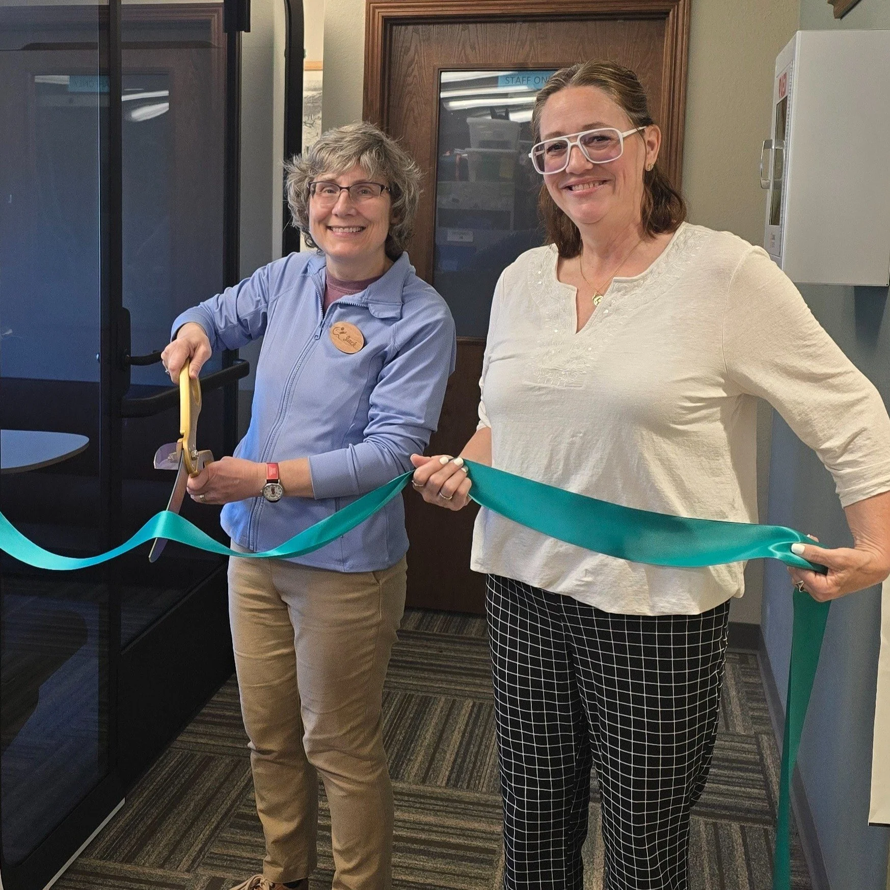 We had our official ribbon-cutting for our new JobPod today! Stop by anytime today for treats and to enter into a drawing for a free tshirt!

For more information on the JobPod, visit our website at www.ironriverlibrary.org/jobs
