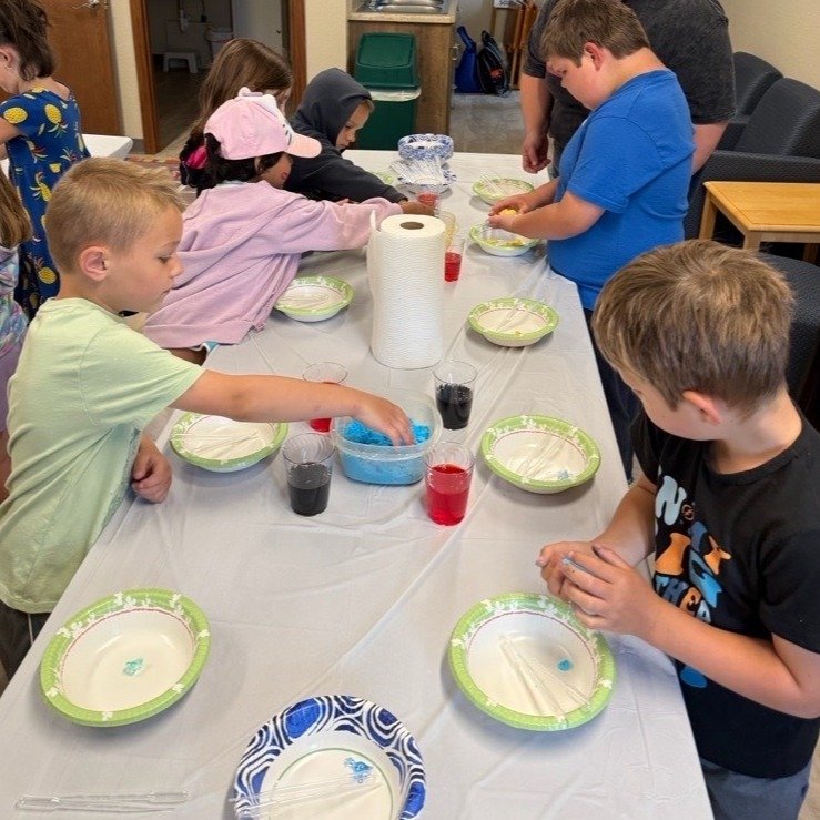 Thank you to everyone who participated in our fizzy dinosaur egg science experiment this morning! We hope all the little dinosaurs enjoy their new homes!