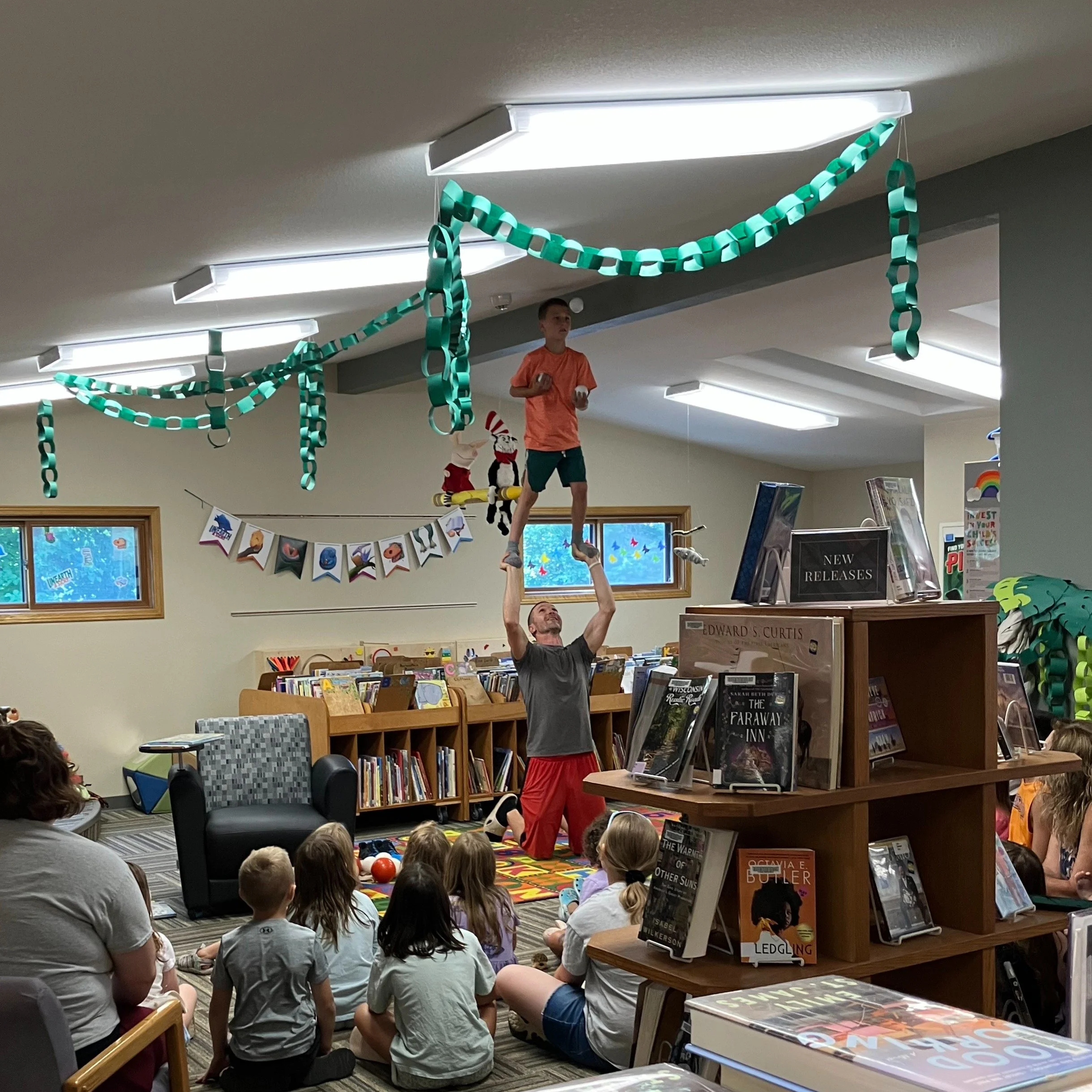 A huge thank you to everyone who came to our last story time and to Bob Evans and his children for reading stories as well as showing us their amazing juggling skills!