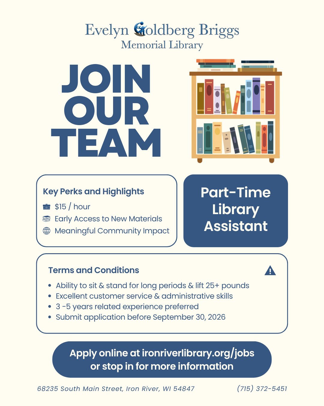 Help Wanted - Library Assistant