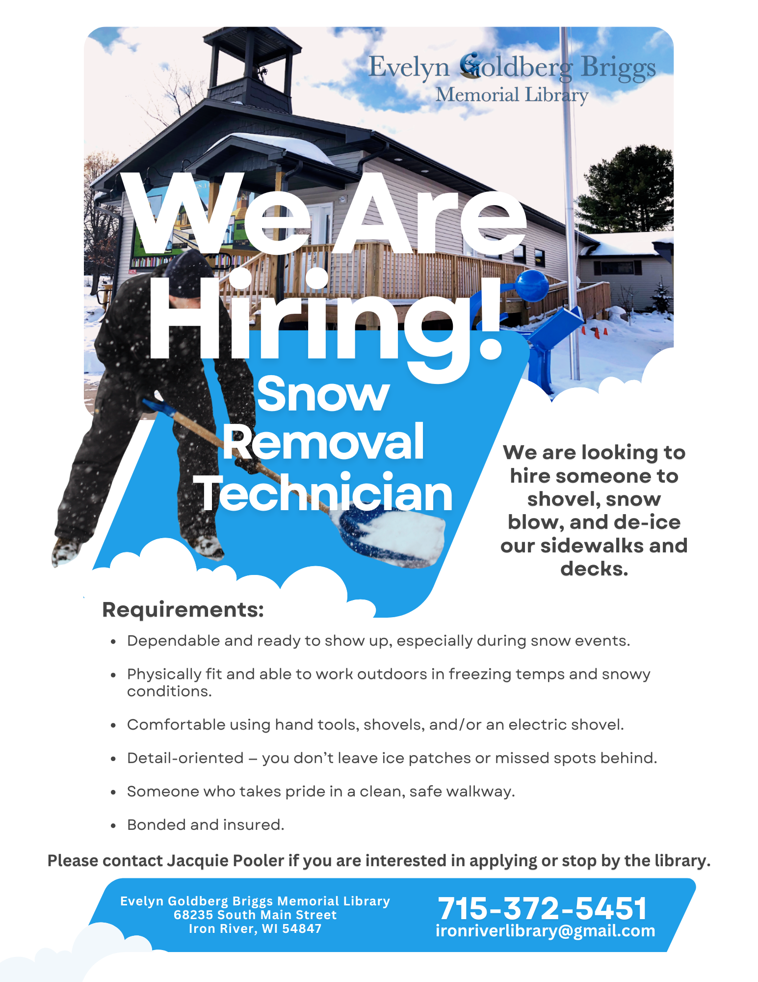 Now Hiring - Snow Remover