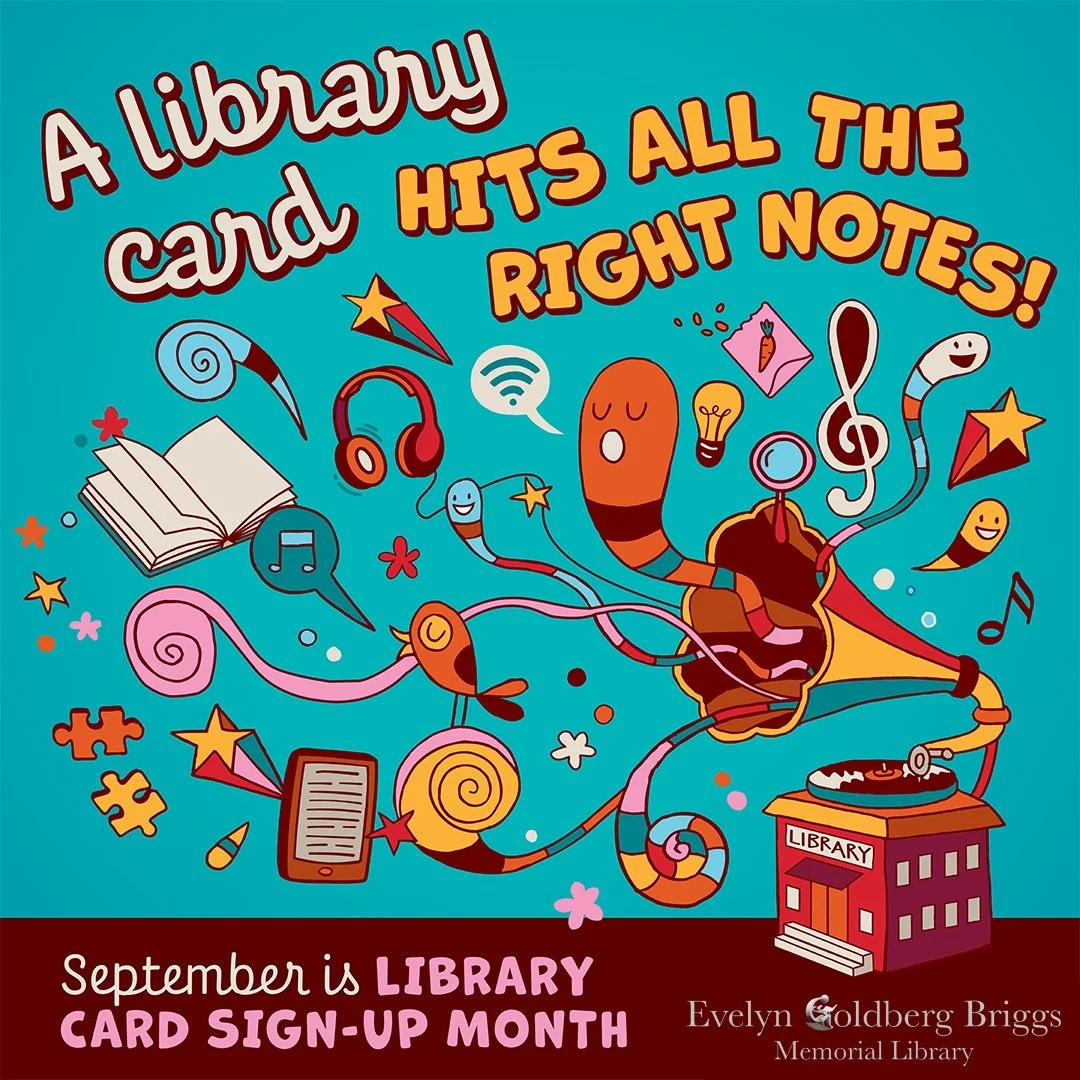No matter what your tastes are, a library card hits all the right notes!

Check out a classic story or hit shuffle and try something new. Find harmony at your library&rsquo;s book clubs, movie nights, crafting classes, and author talks. A headphone k