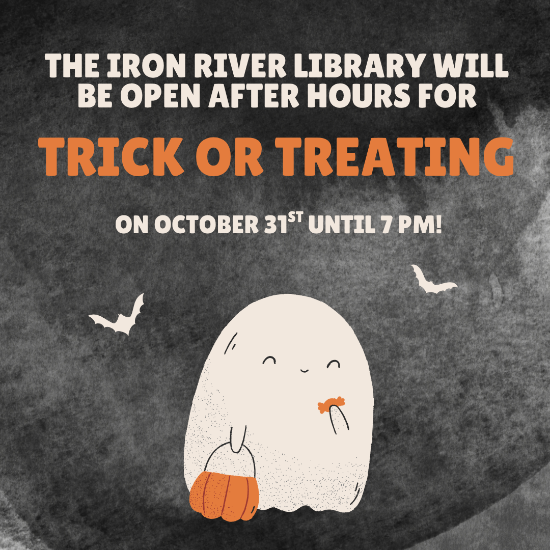 Library Open for Trick or Treaters on Saturday, 10/31!