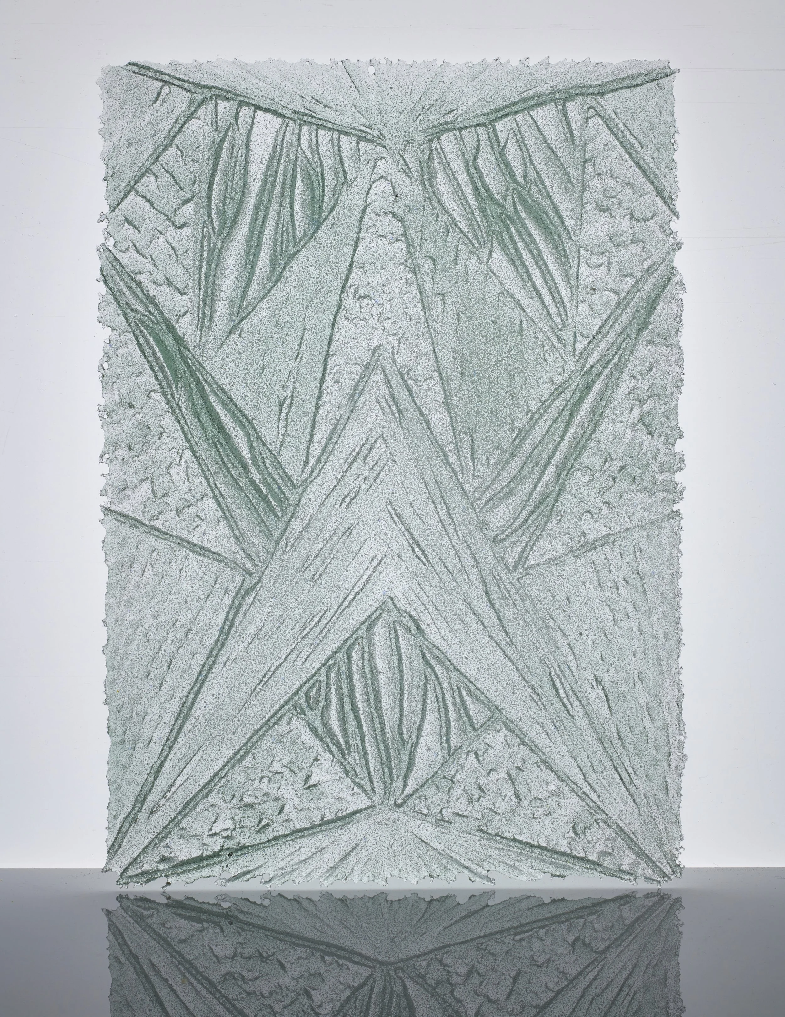 Glass Geometric Frame in Green