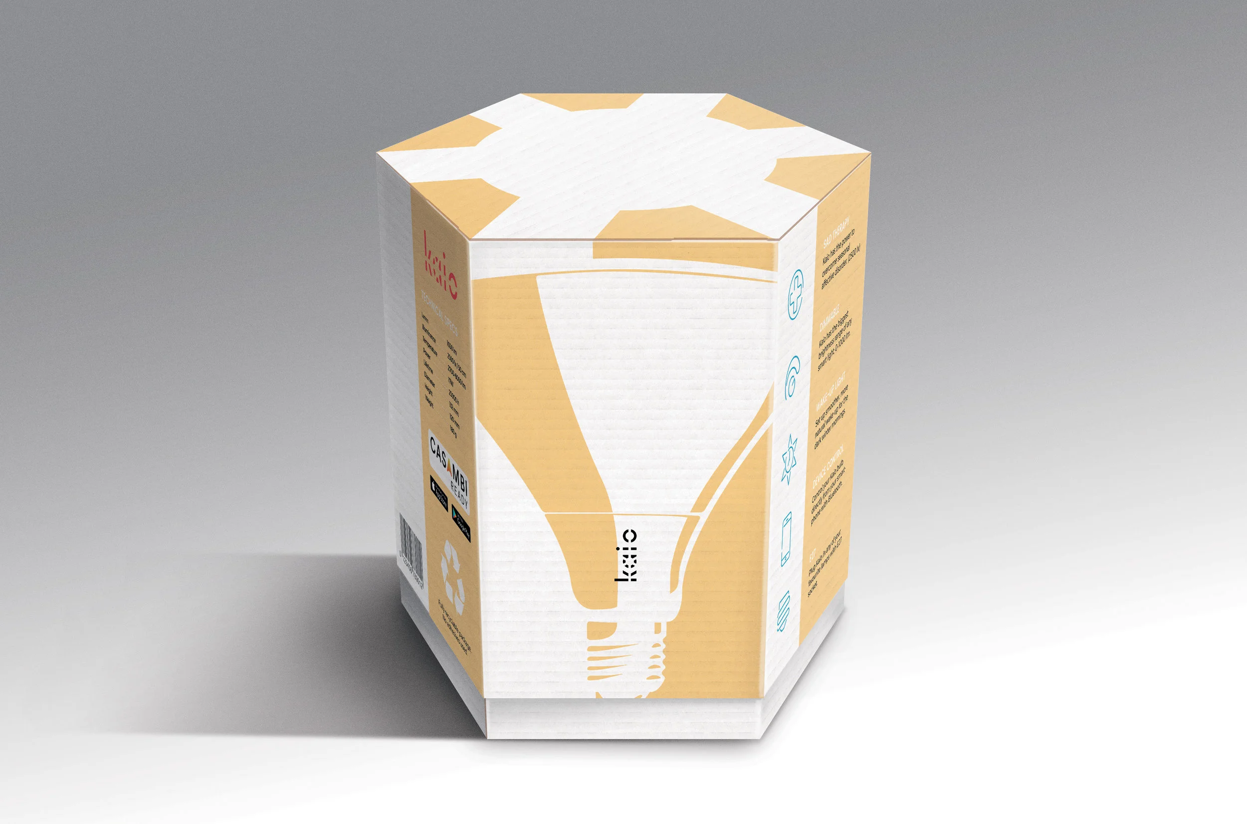 Kaio was a project made for an upcoming company with an idea of a smart bright light bulb. The project consisted of branding work in collaboration with Joakim Isoaho and individual work on graphic design and package design. learn more