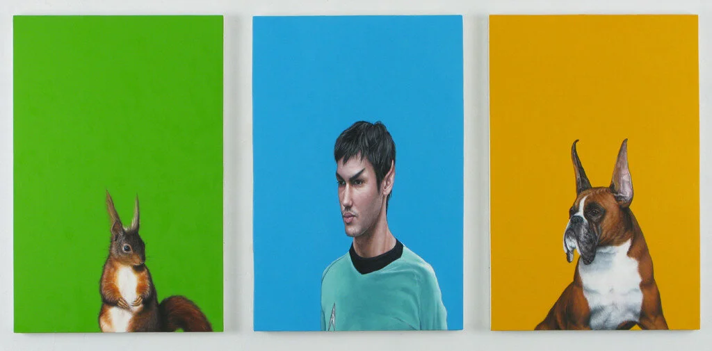 Associative disorder, 3 x 36" x 24", oil and casein on panel on canvas, 2009