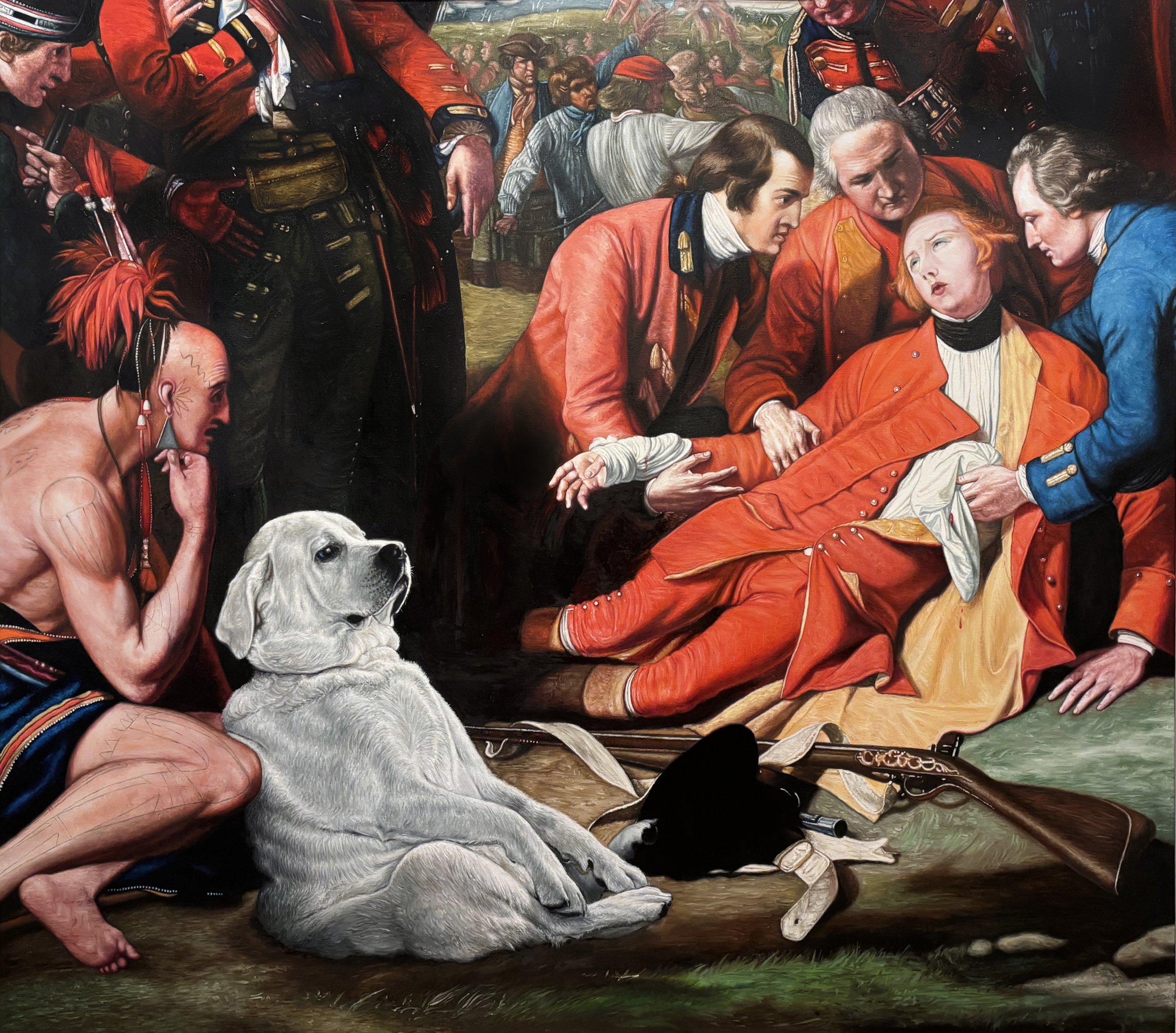 13 hands, oil on canvas, 60" x 68". 2026