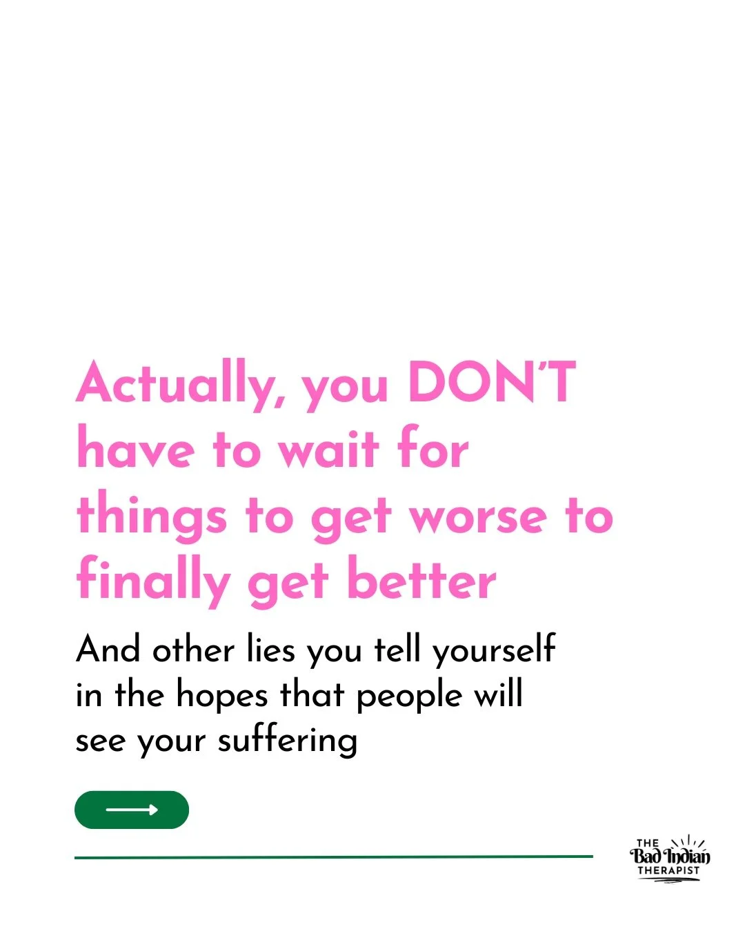 Pain is necessary; suffering isn&rsquo;t. 

You convinced yourself that you need to suffer to prove that you care about the relationship. But what you&rsquo;re actually doing is avoiding pain. 

The pain of breaking up. 

The pain of low, slow, or no