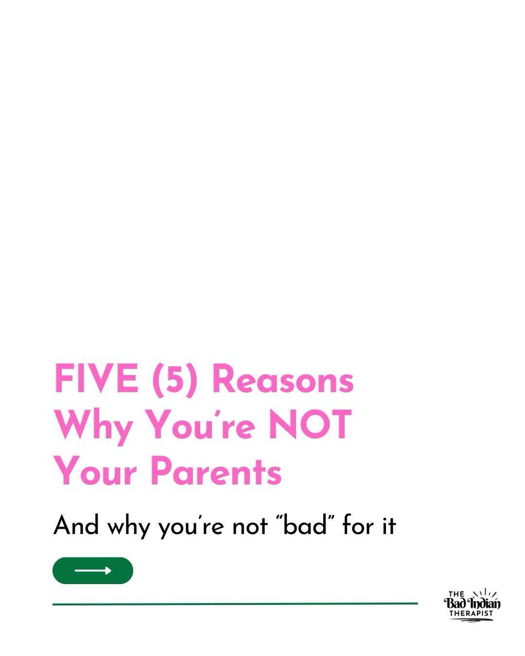 Intergenerational trauma doesn&rsquo;t mean you&rsquo;re going to be &ldquo;bad&rdquo; like your parents. It means you inherited their survival skills. 

You KNOW what you need to do to &ldquo;heal&rdquo;, but what keeps you stuck from sustainable gr