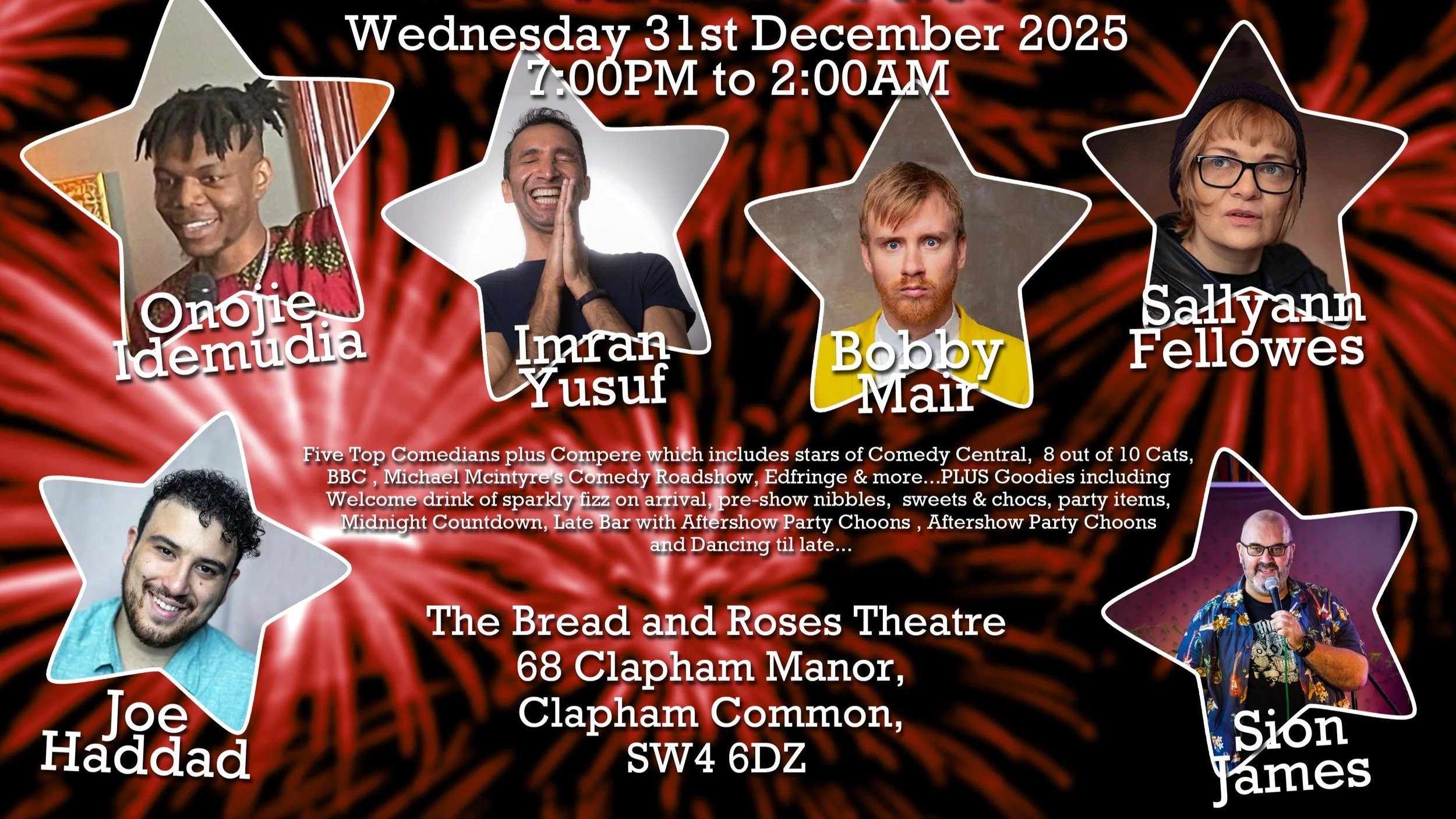 NEW YEARS EVE COMEDY PARTY!