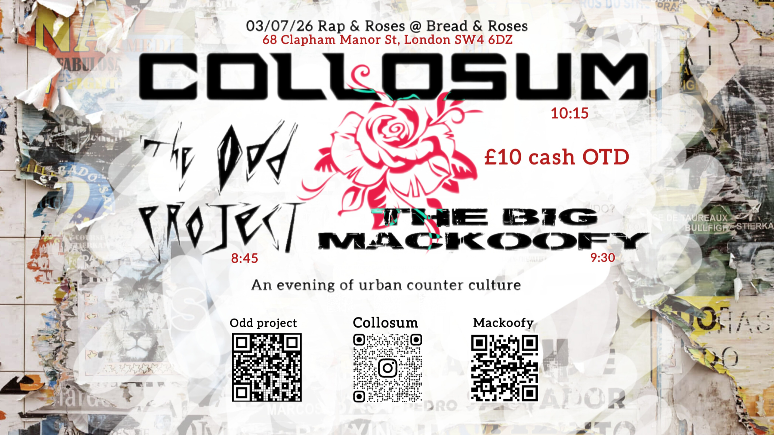 COLLUSSUM + THE ODD PROJECT + THE BIG MACKOOFY