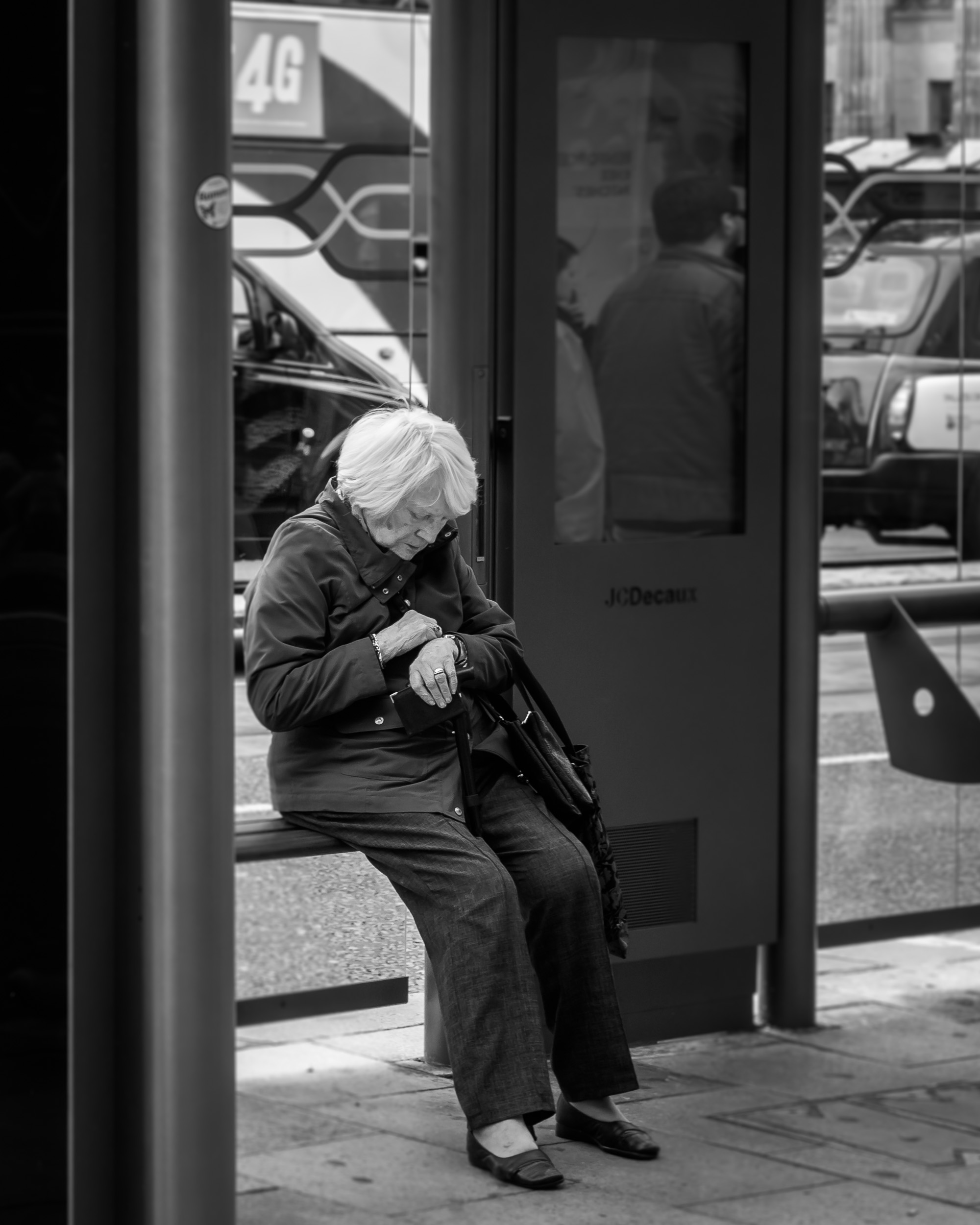 Bus Stop in Edinburgh.
