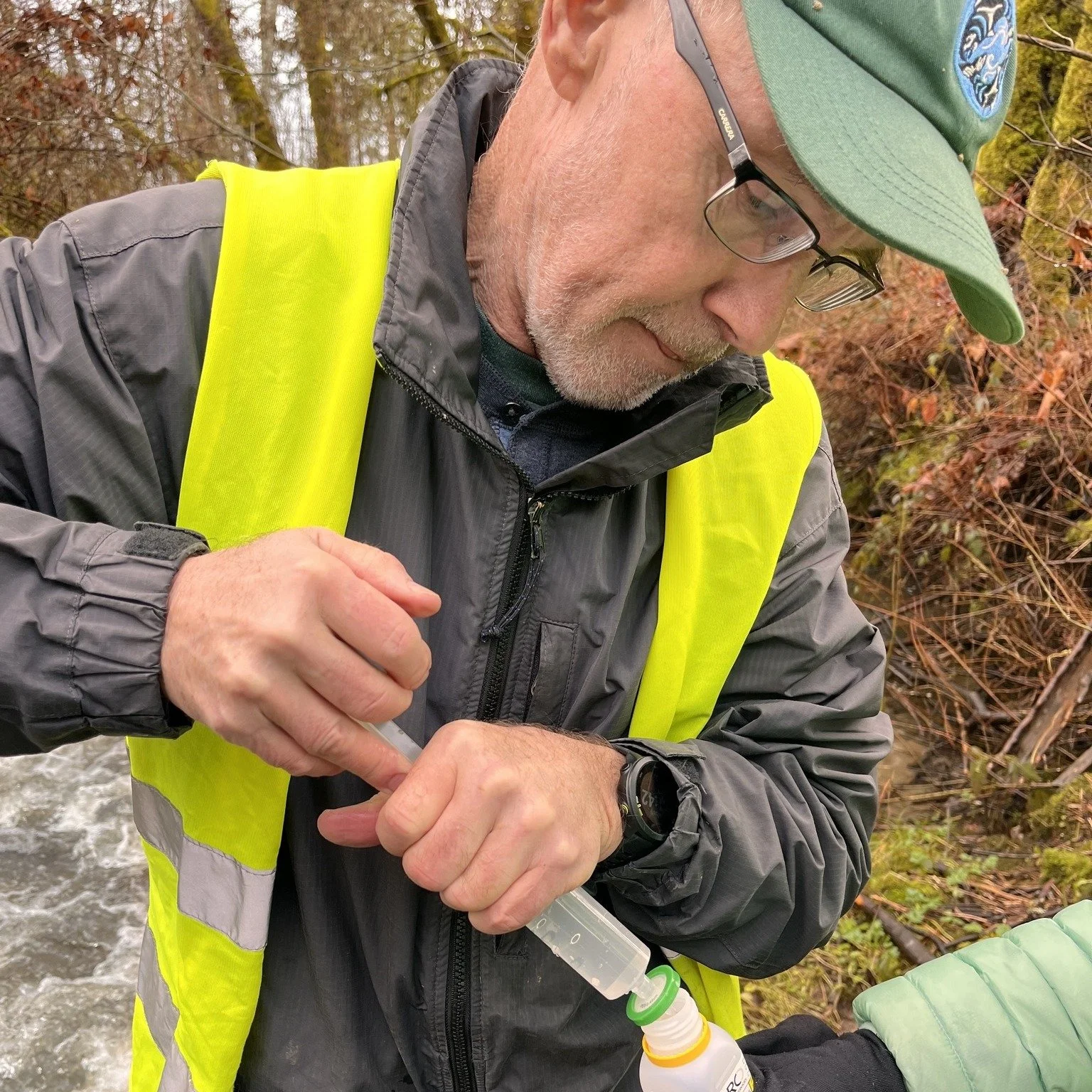 Our own President Mr. Paul Gowland performing water quality on the creeks today.
Our work for doing weekly testing is to gather baseline data for developing management plans and research programs in attempt to correct the dangers that are a threat to