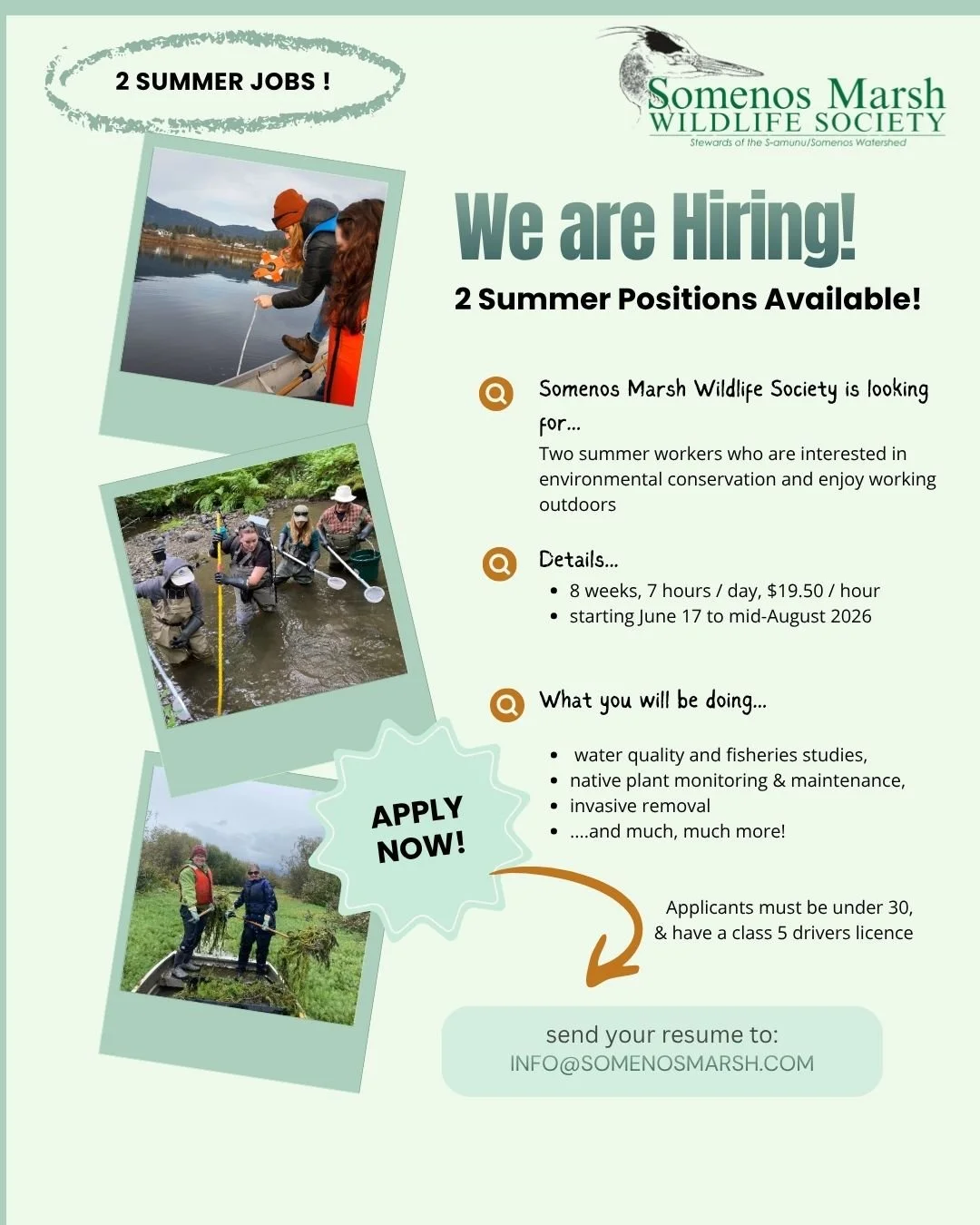 #summerstudents#marsh#environmental#conservation#cowichantribes#watershed#waterquality#fishstudies#nativeplants#invasiveremoval