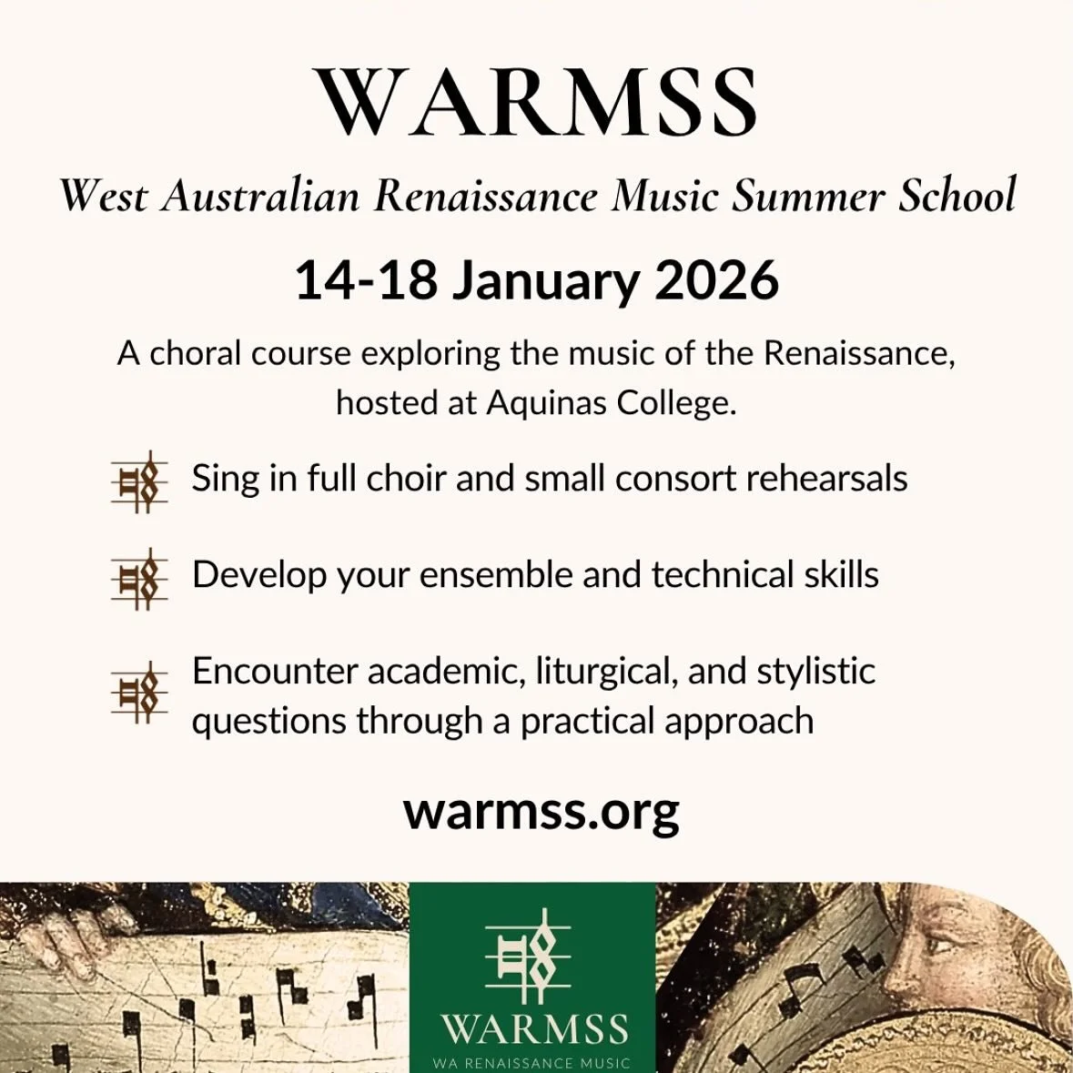TL;DR: SINGERS - APPLICATIONS for @wa.rmss are OPEN NOW 

➡️https://warmss.org/apply/ 

An*UNMISSABLE* opportunity to learn from the amazing GREG SKIDMORE: January 14 to 18 2026 in Perth, WA. 

**Special STUDENT rates available**

Greg and I spent mo