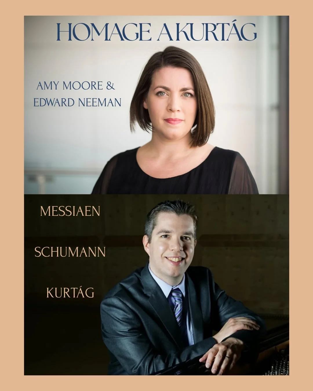 NEXT UP with brilliant @edwardneeman 

HOMAGE A KURT&Aacute;G comes to SYDNEY 

3pm Saturday 2 May
Master Music Studio
80 Wentworth Park Rd Glebe

Amy Moore and Edward Neeman present a recital of music for voice and piano in honour of celebrated Hung
