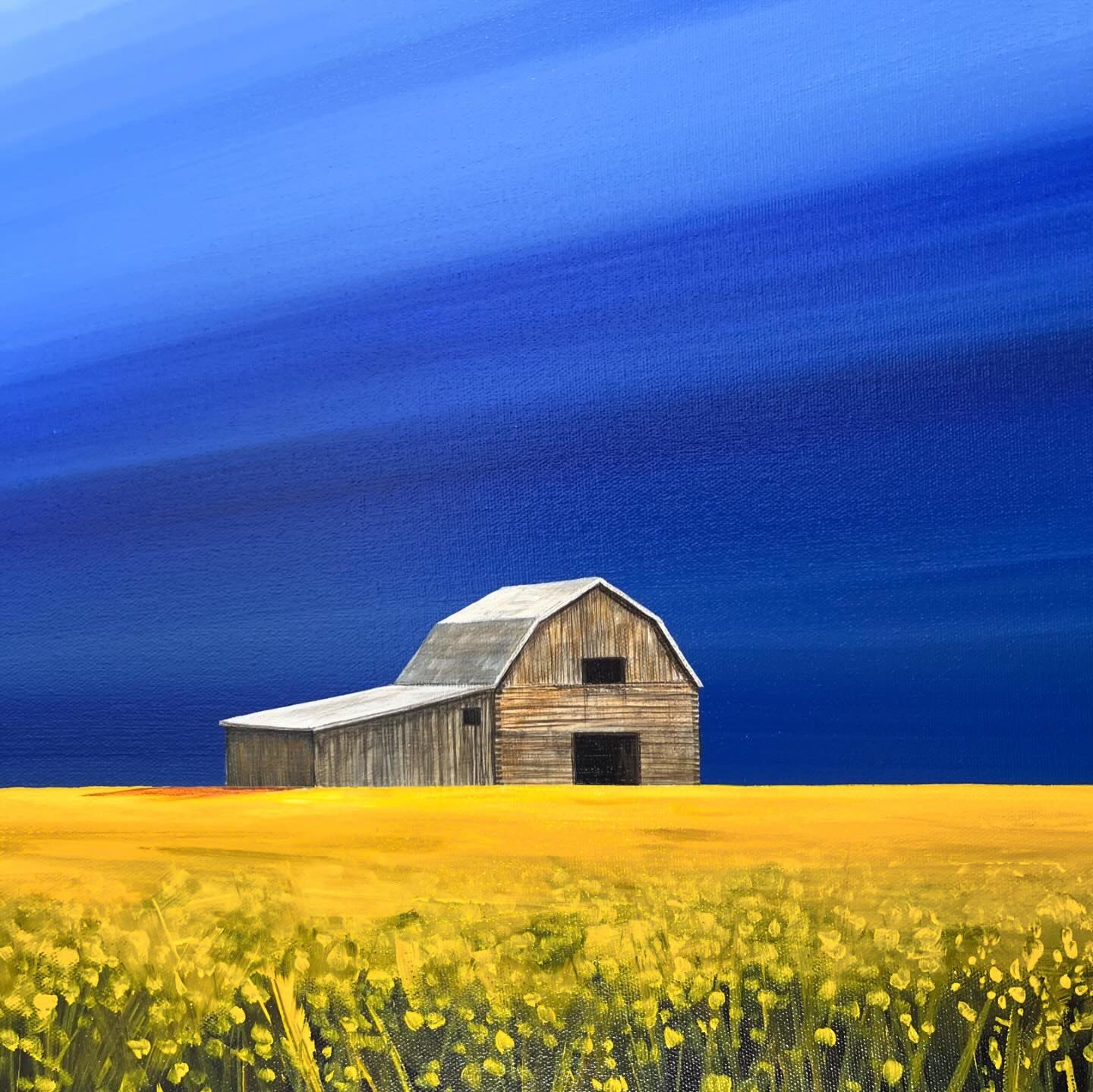 &ldquo;Standing the Test of Time&rdquo; is one of my latest pieces that is available at @avensgallery. The combination of weathered wood and bold, contrasting crops and sky makes this piece stand out! 

#albertastorms #saskatchewanagriculture #oldbar