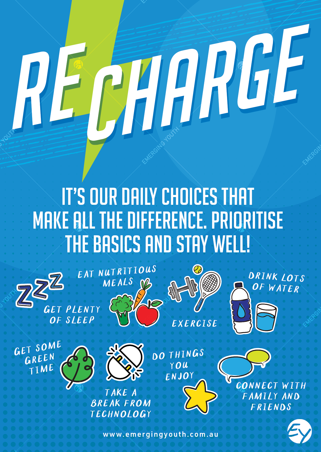 Recharge Poster A3 (Blue)