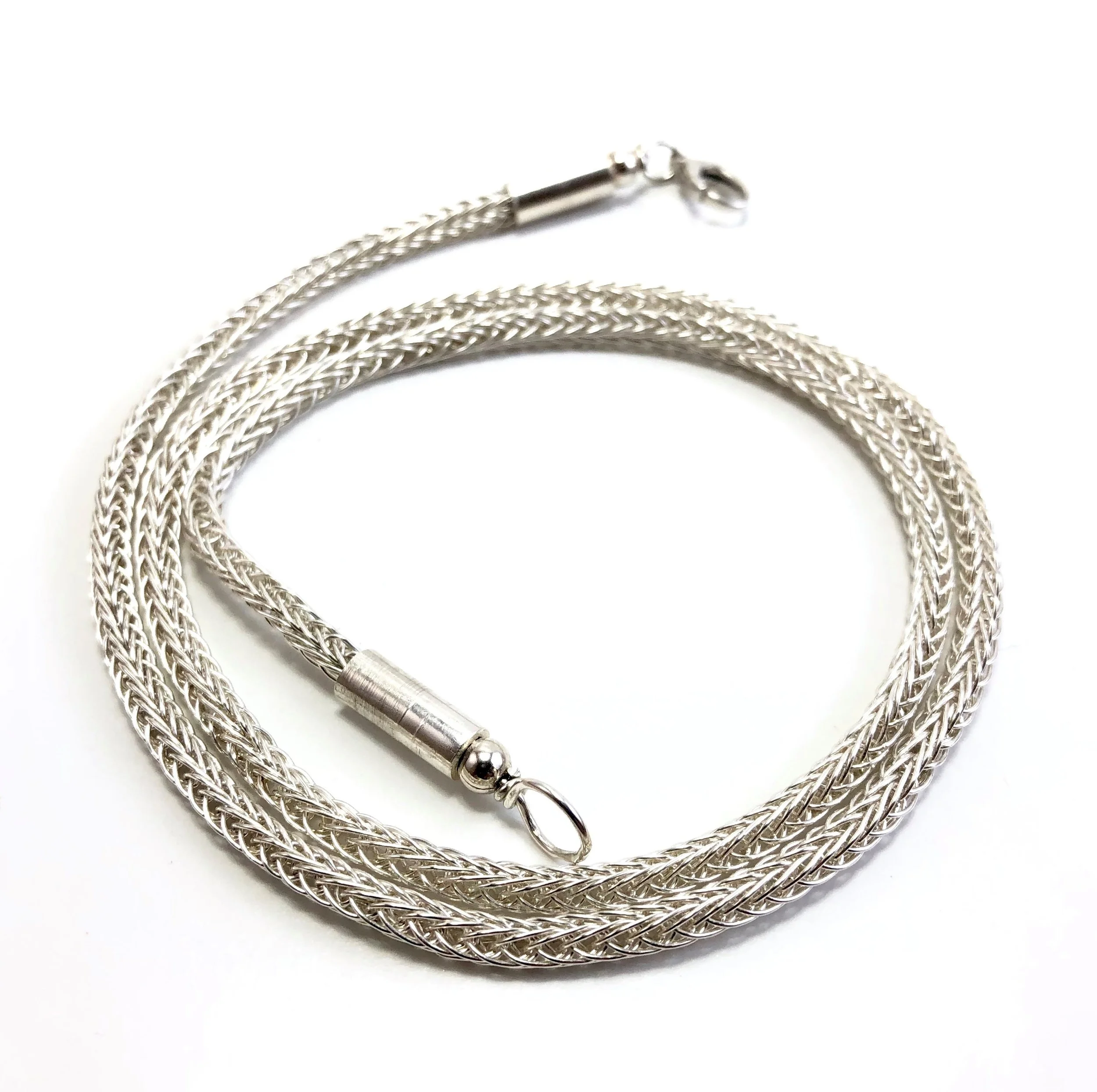 Viking Knit Necklace - fine (Argentium Silver)