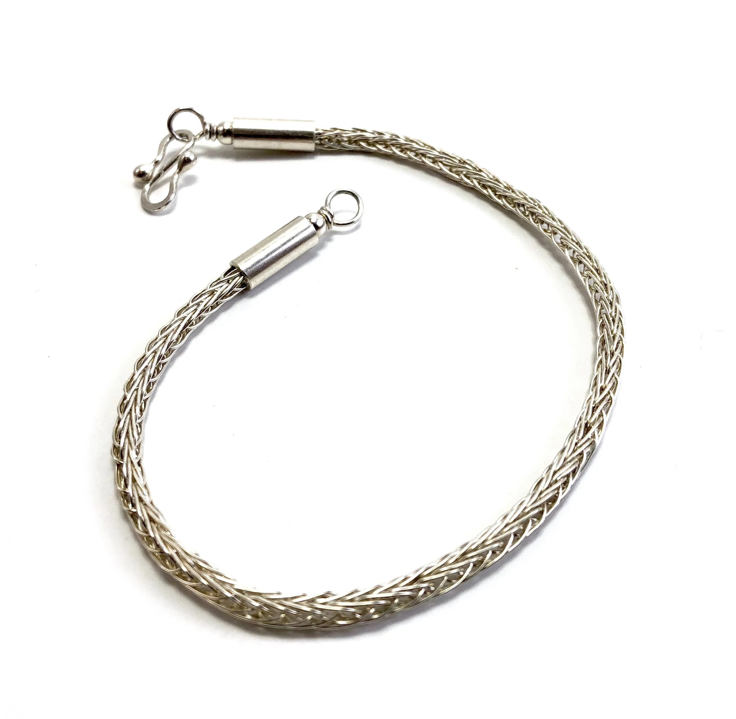 Viking Knit Bracelet - fine (Argentium Silver)