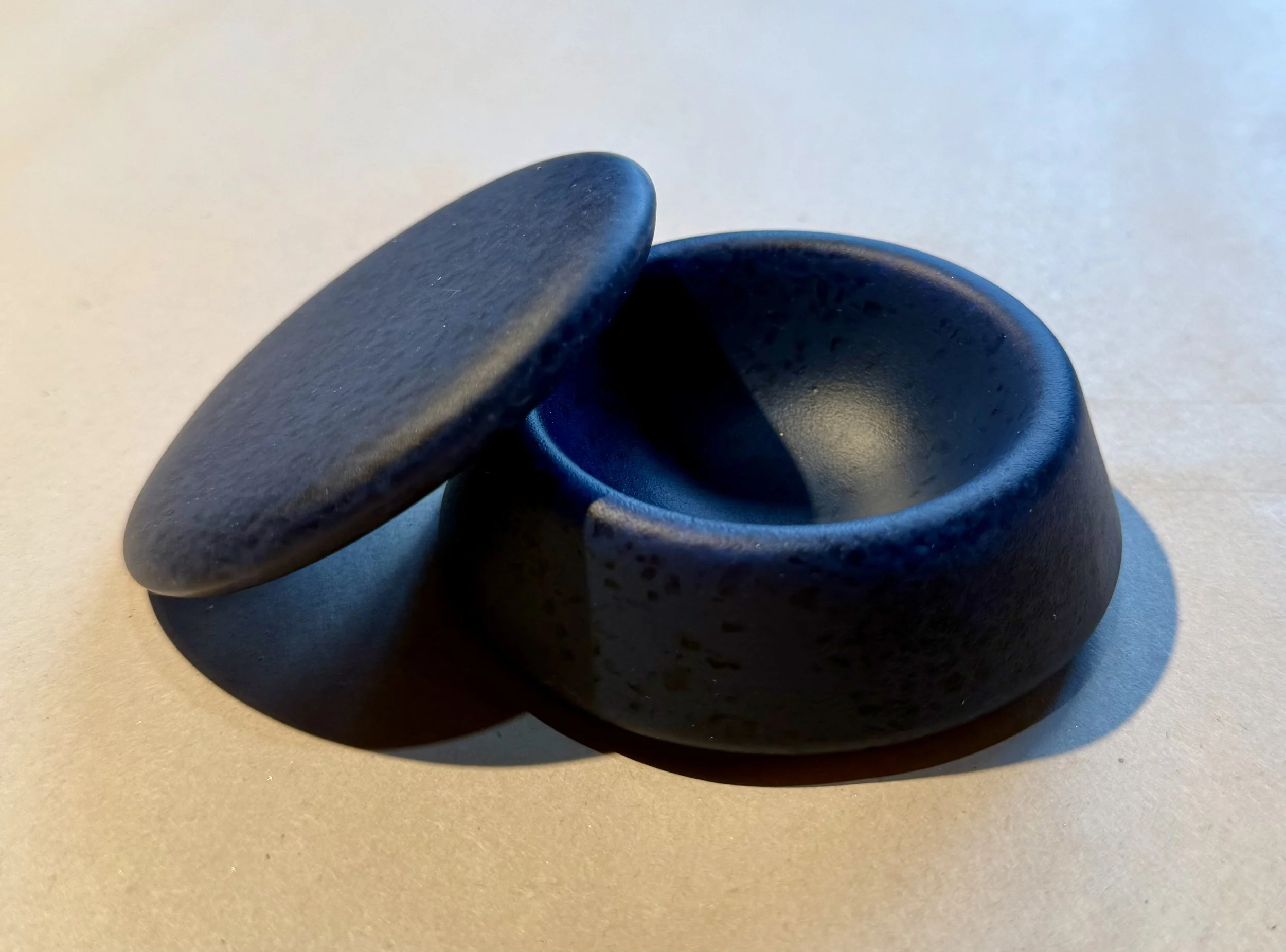 Cast Glass Dish with Lid - small