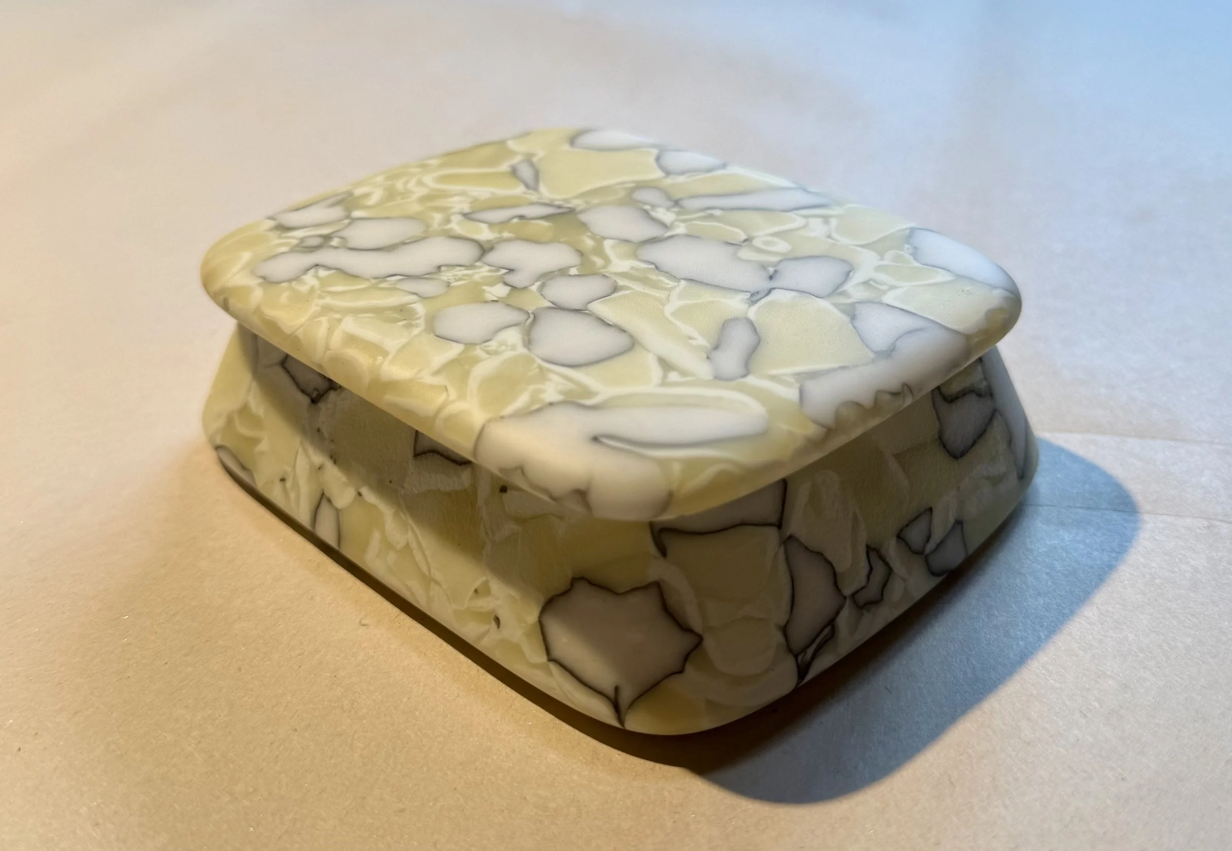 Cast Glass Dish with Lid - medium