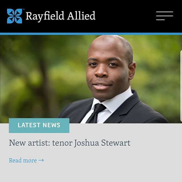 Excited to announce my great new team at @rayfieldallied led by Deborah Sanders!
.
http://www.rayfieldallied.com/news/2019/new-artist-tenor-joshua-stewart
.
.
.
#opera #operasinger #operasingersofinstagram #tenor #voice #vocalist #classicalmusic #mus