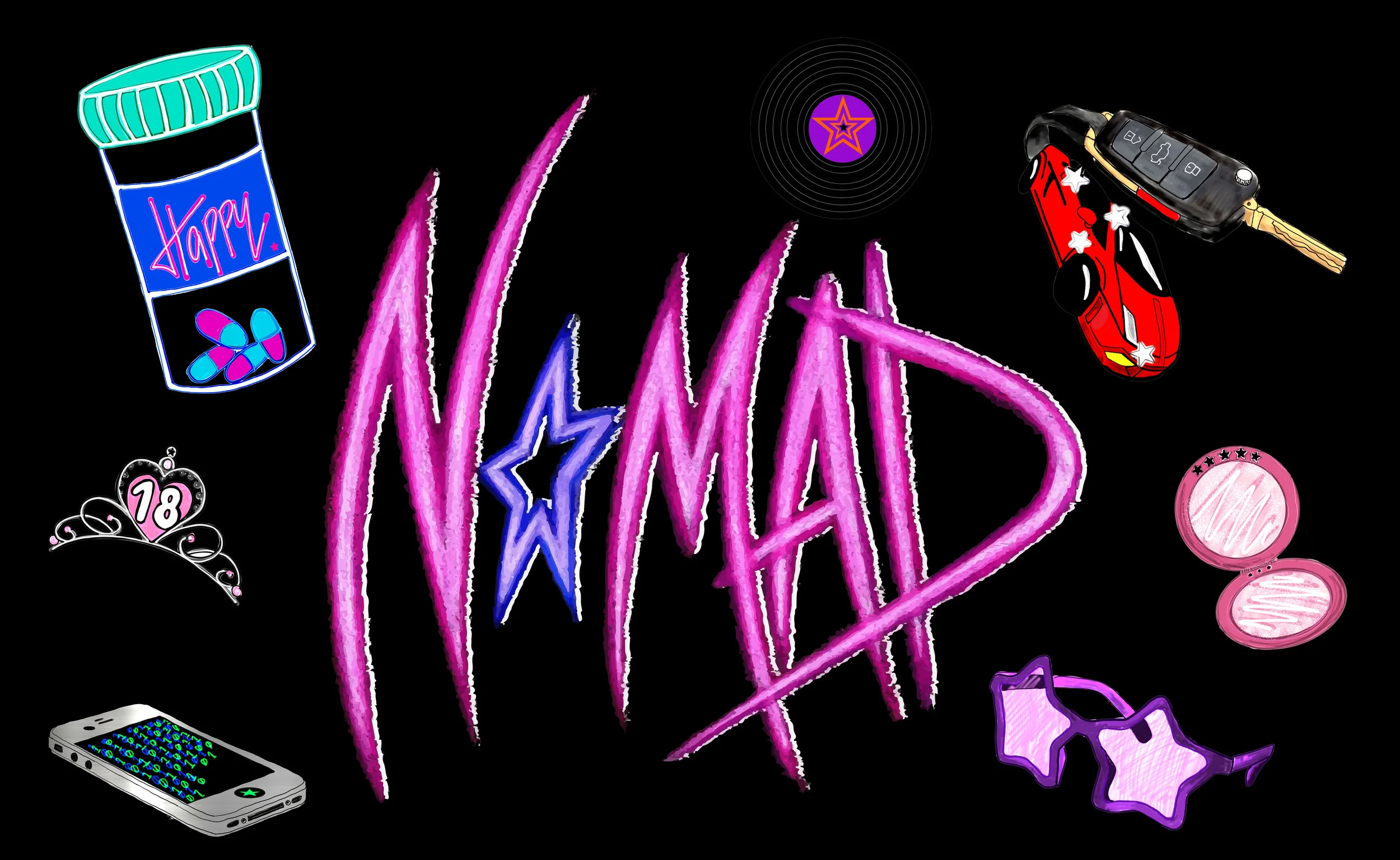 ‘Nomad’ album art and logo by Julia Ysabela Fernandez