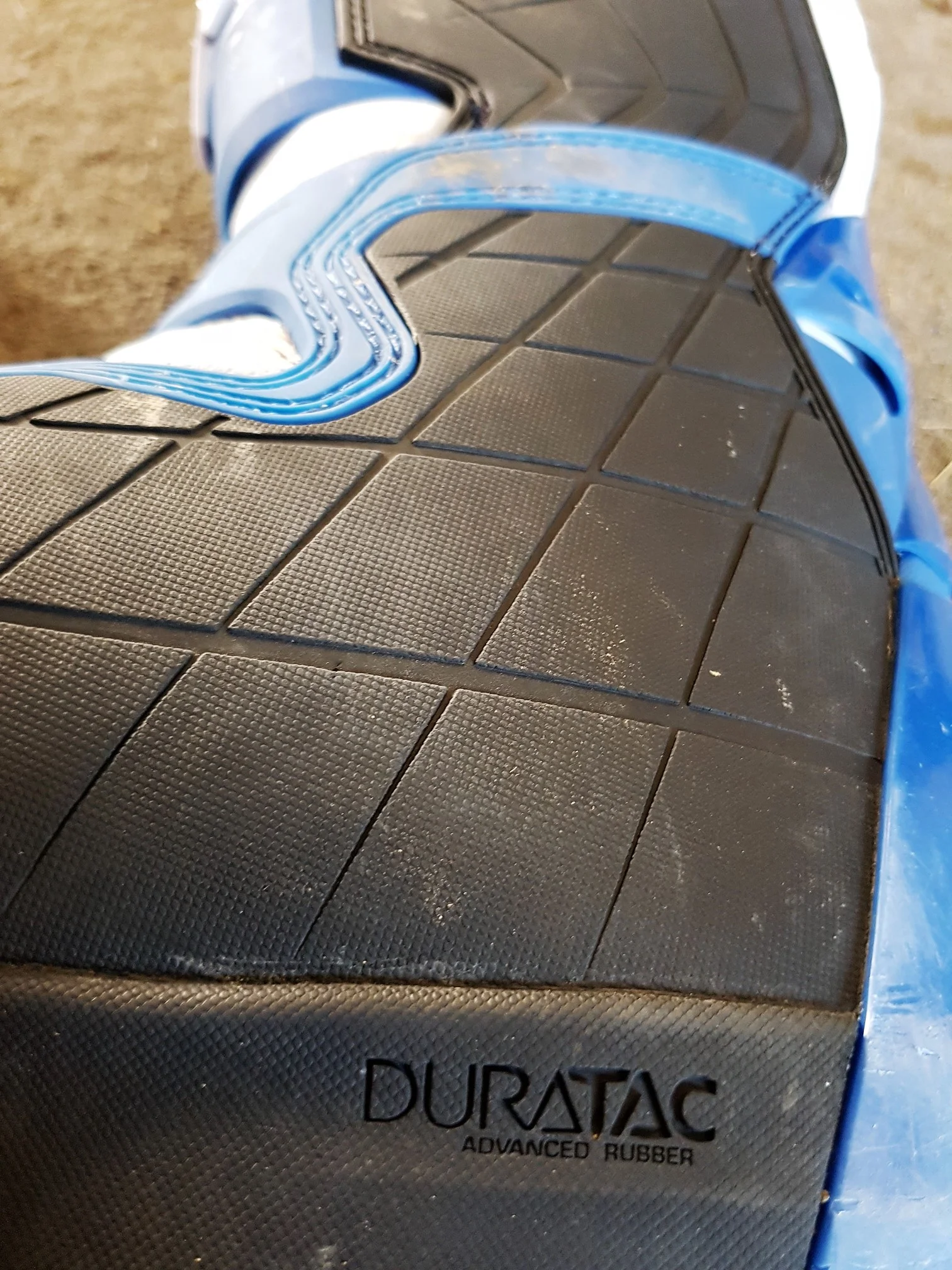 Very grippy inside of the boot thanks to the DURATAC rubber that leaks onto the sole of the boot too.