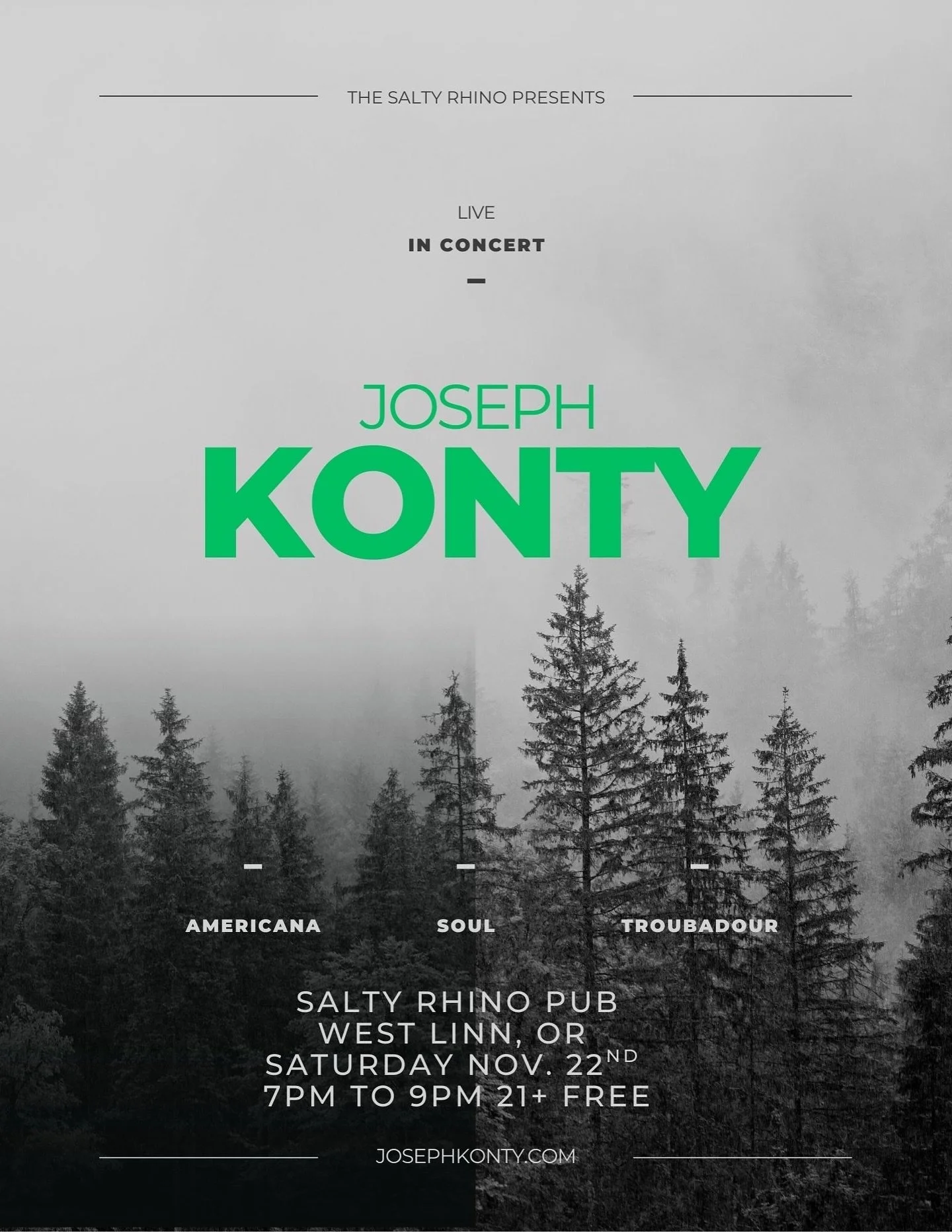 Good for the soul. Better with friends. Best when live. Awesome with beer. Mark your calendar for another great night! @josephkonty